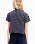 Cropped Shirt, Navy