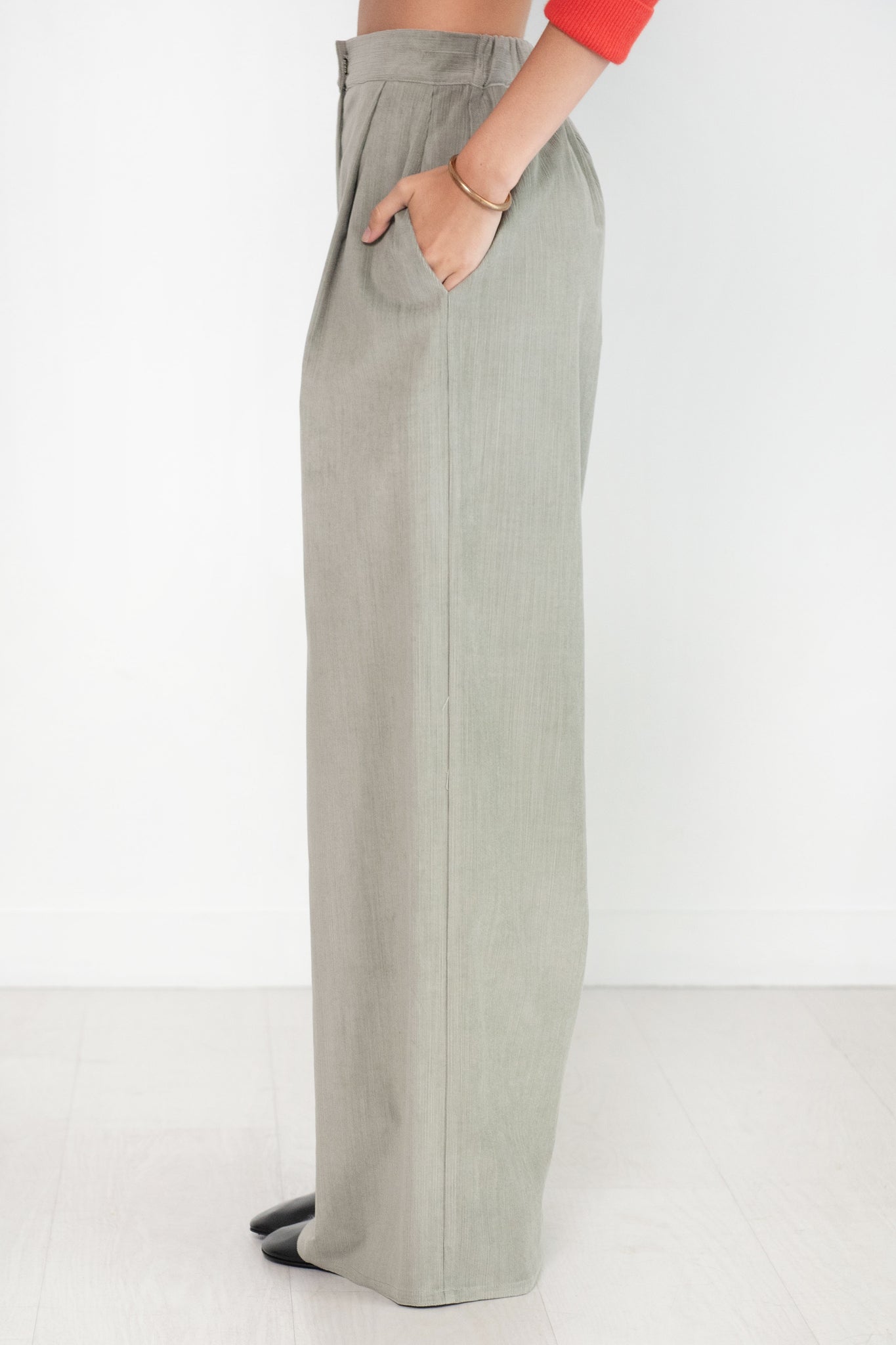Dušan - Full Pants Corduroy, Silver