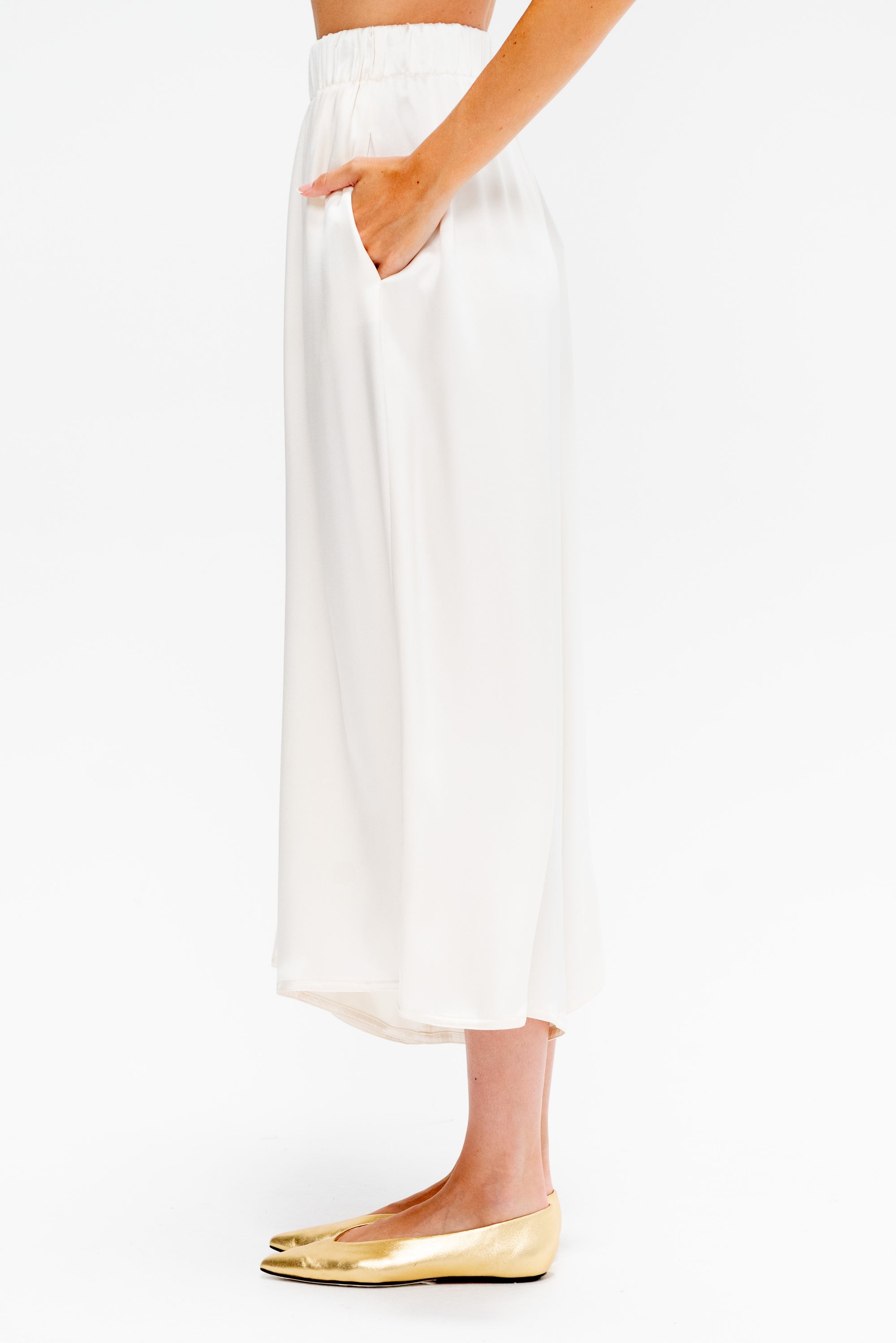 Gaucho Pants, White