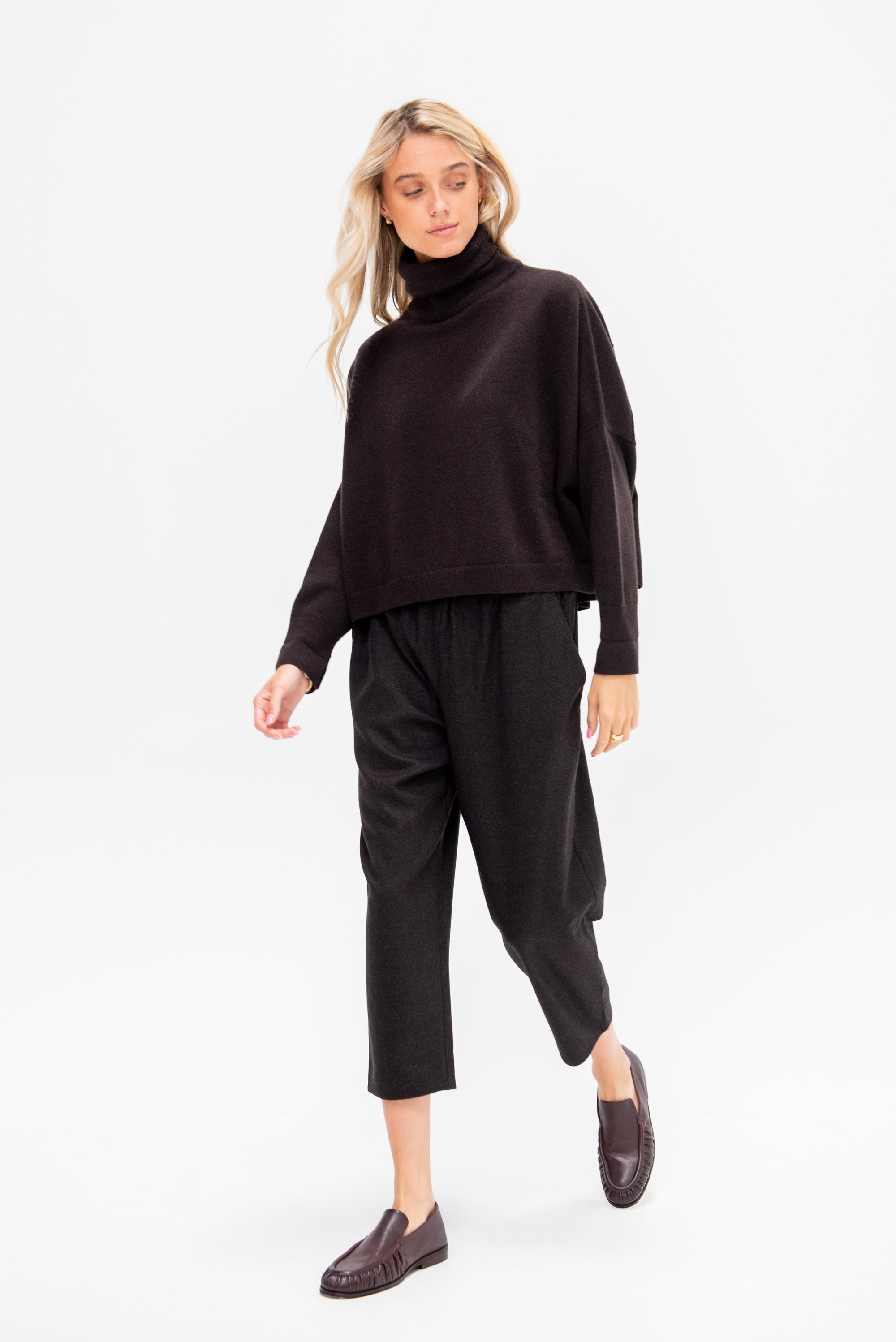 Ionic Turtleneck Sweater, Blackwood