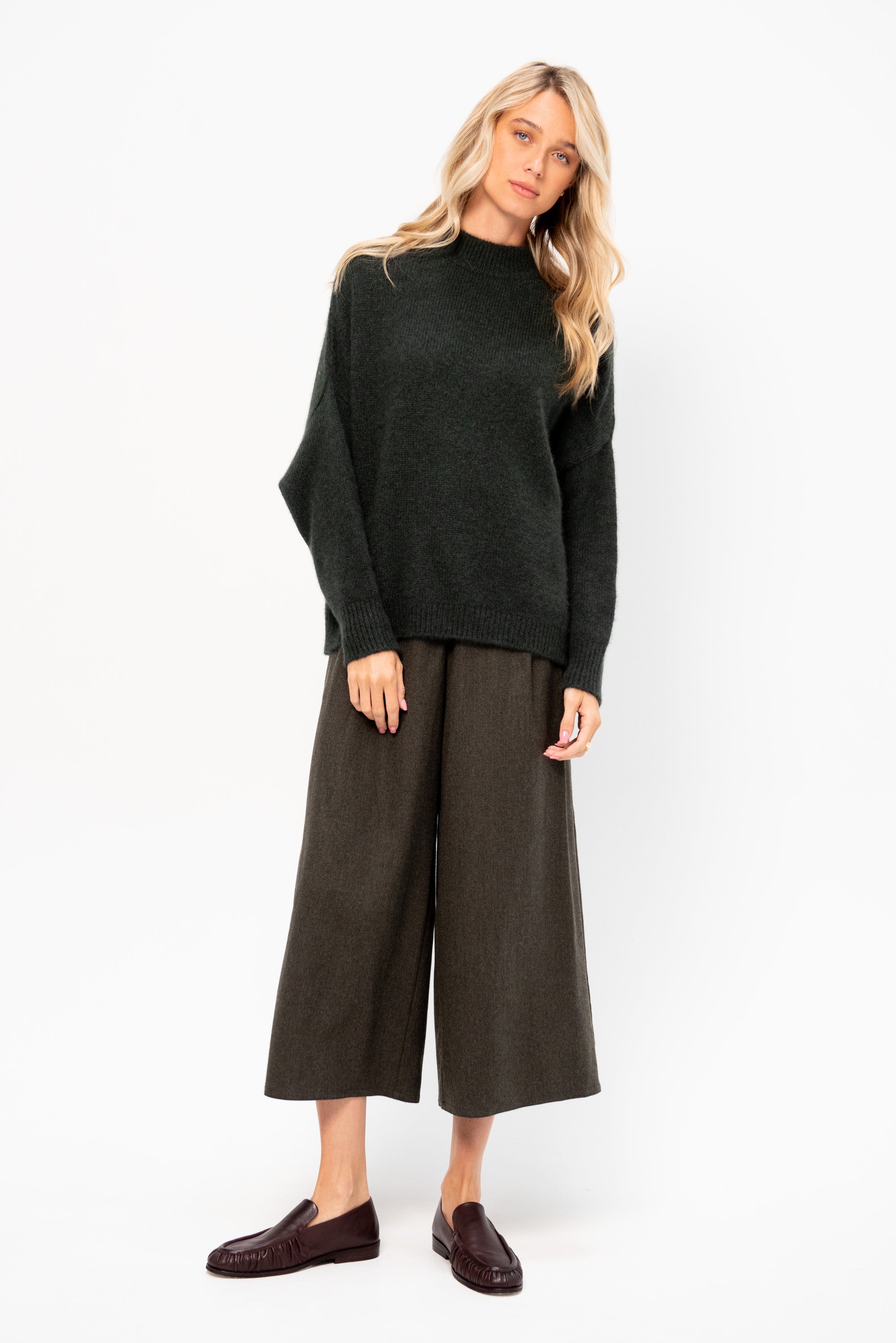 Crew Neck Kimono Sleeve Sweater