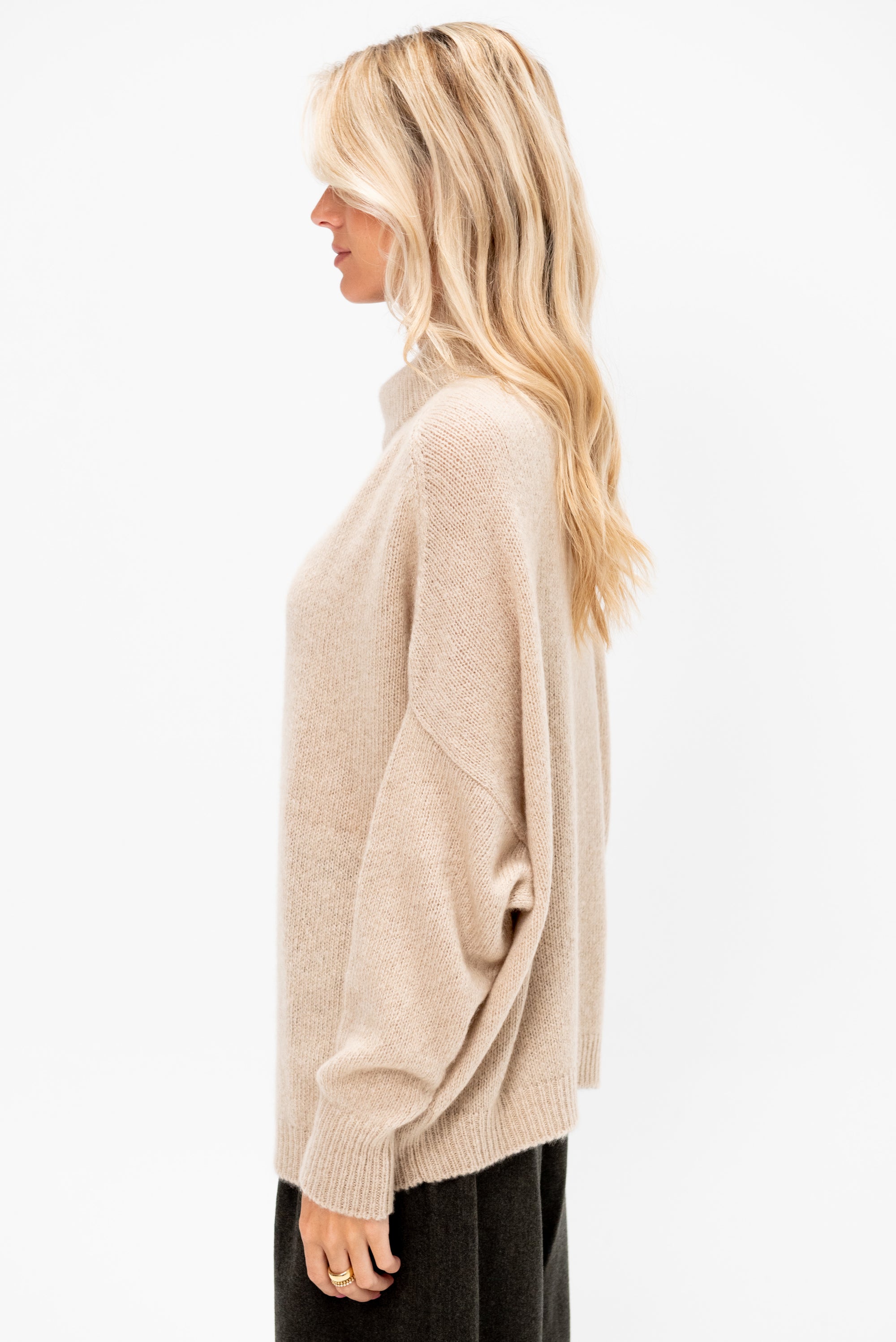 Crew Neck Kimono Sleeve Sweater