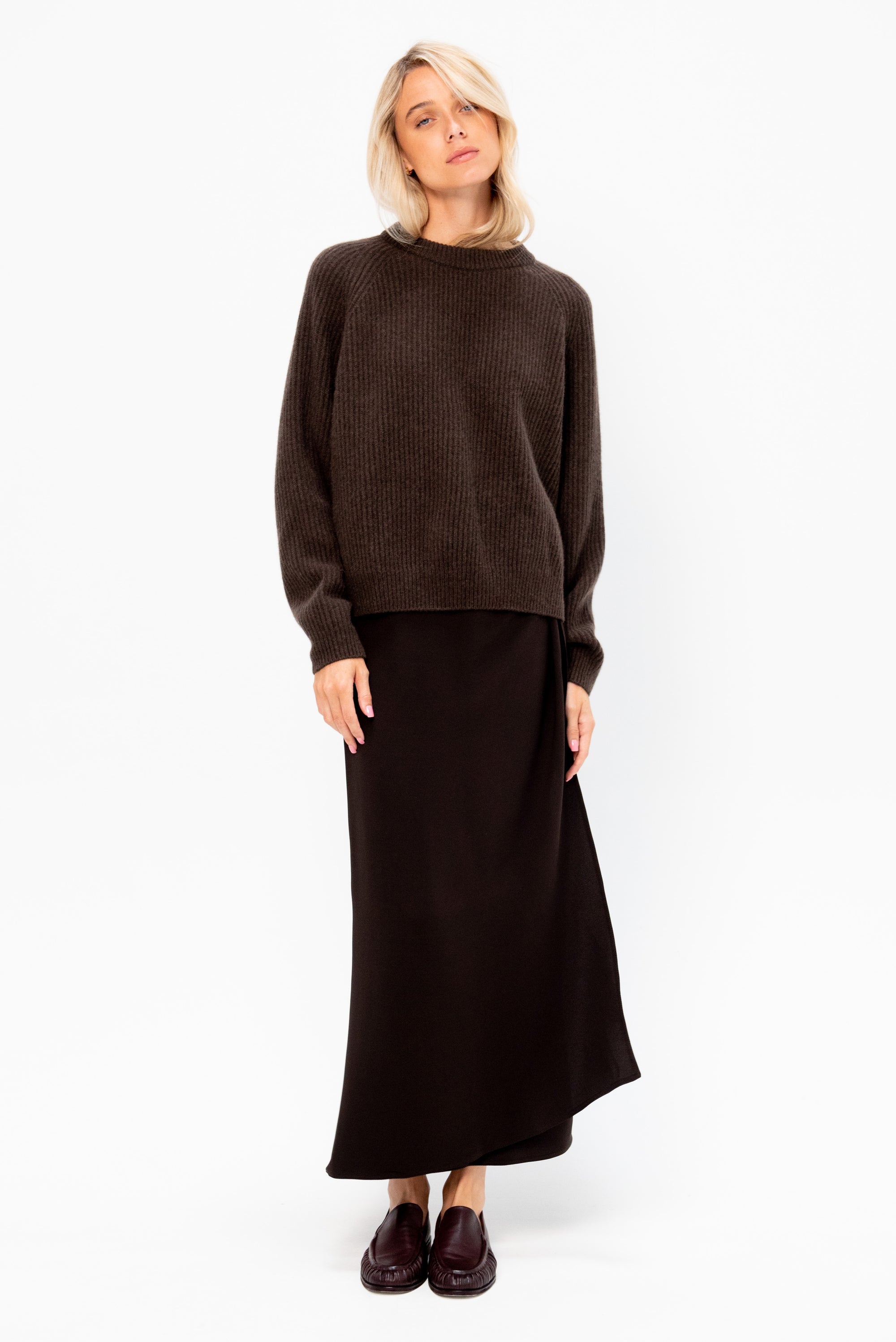 Long Sarong Skirt, Dark Brown