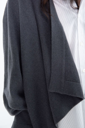 Dušan - Loose Short Cardigan, Fog
