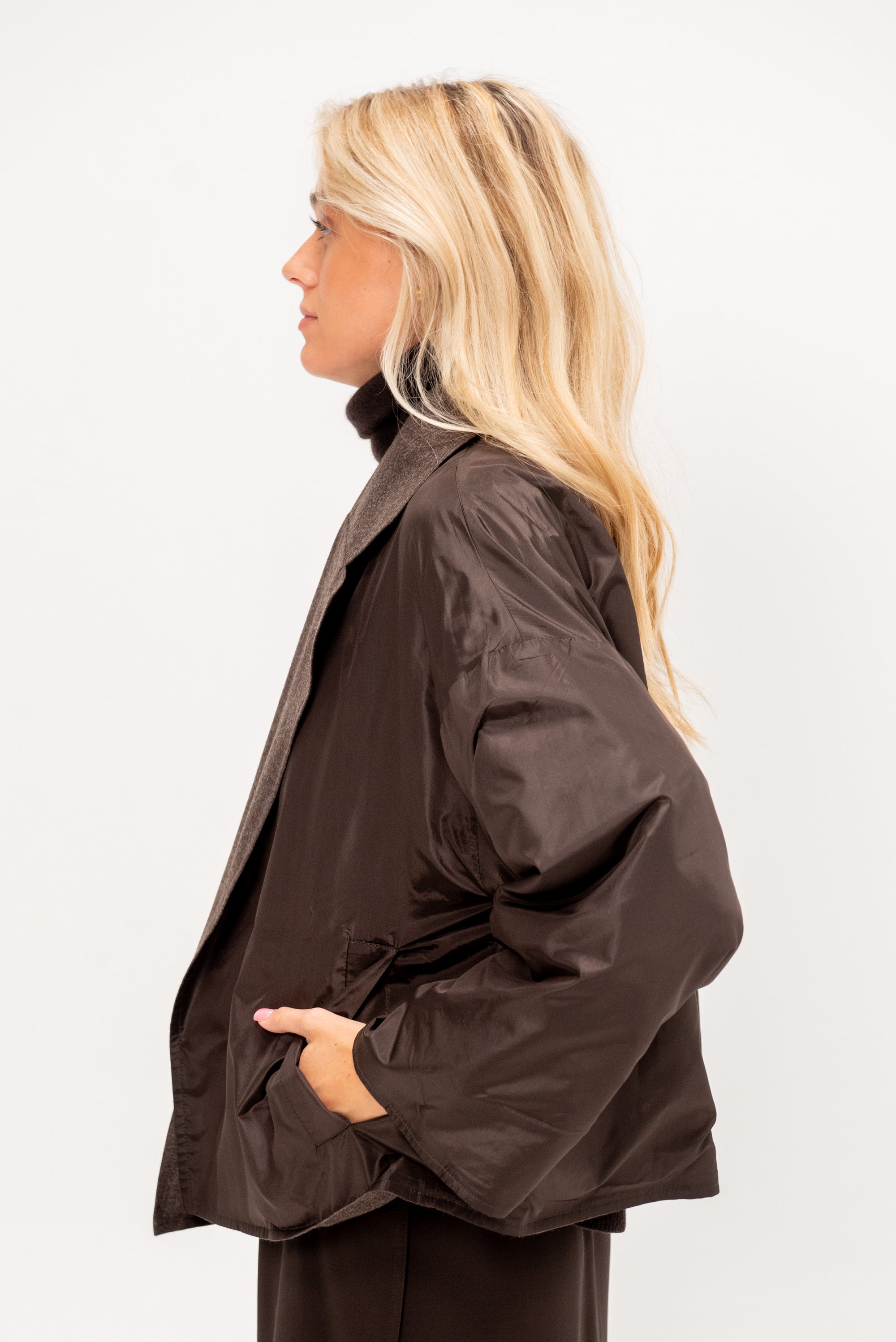 Oversized Jacket, Dark Taupe