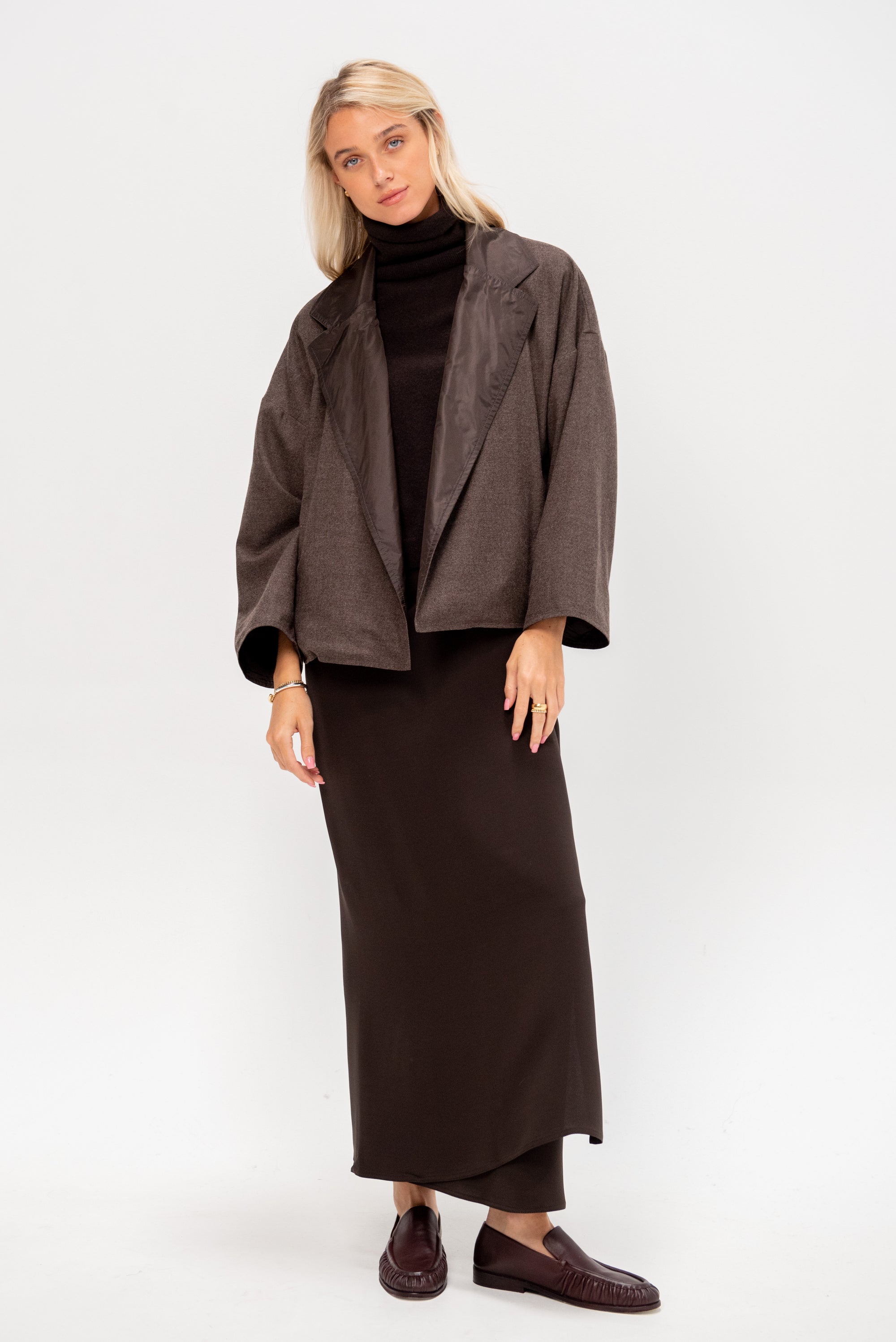 Oversized Jacket, Dark Taupe