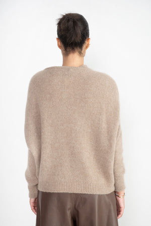 Dušan - Regular Round Neck Sweater, Tortora