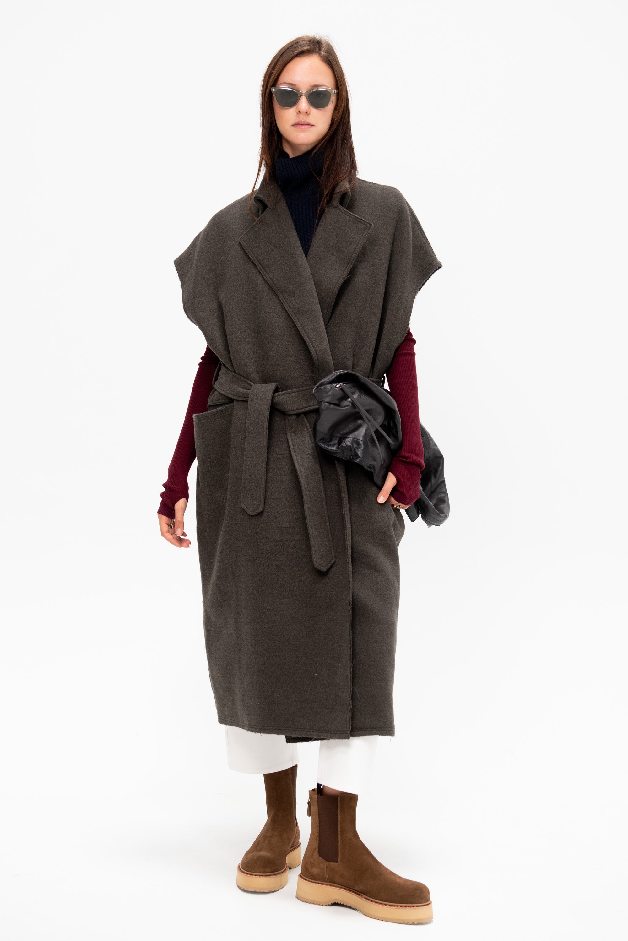 Sleeveless Trench Coat, Military