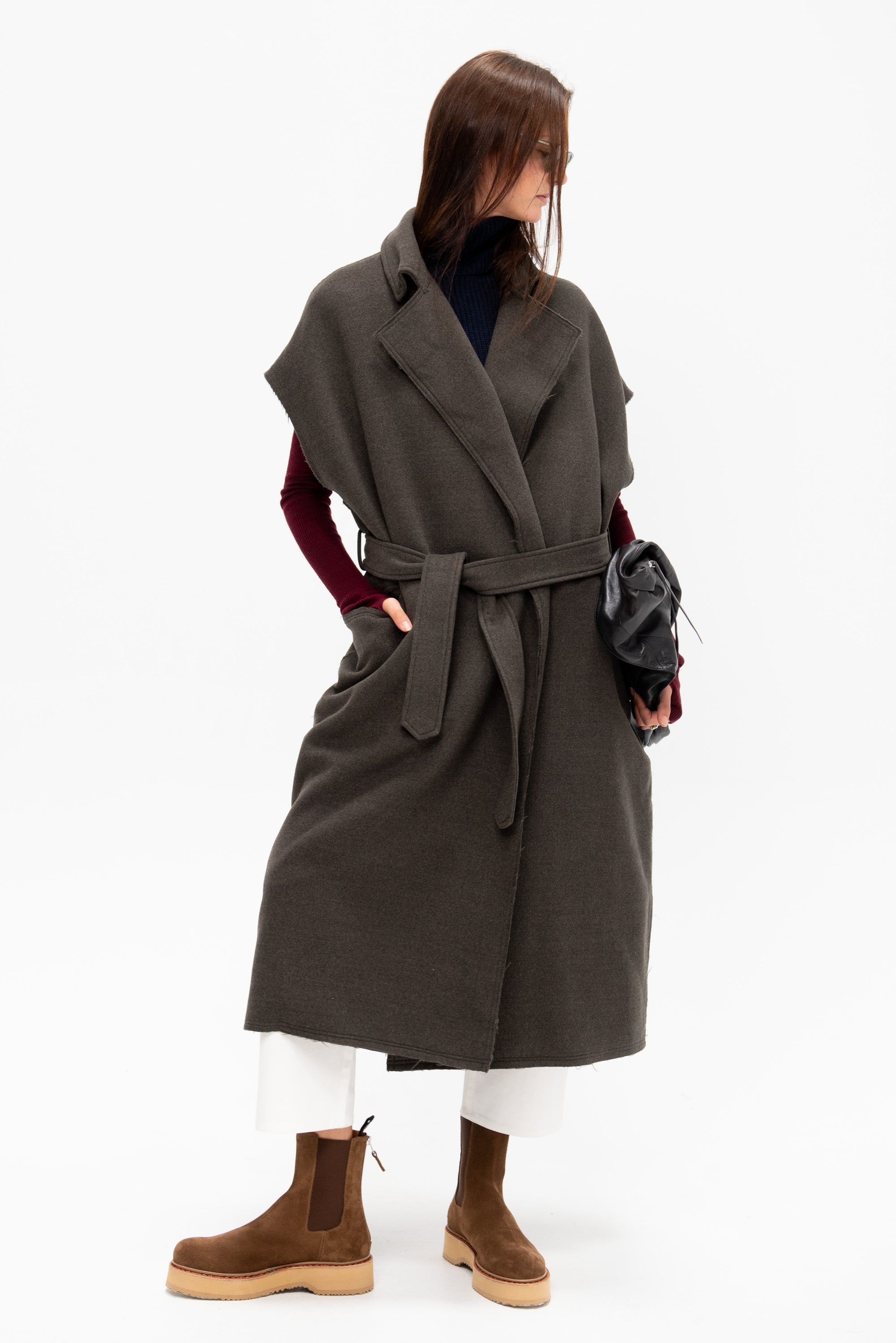 Sleeveless Trench Coat, Military