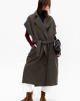 Sleeveless Trench Coat, Military