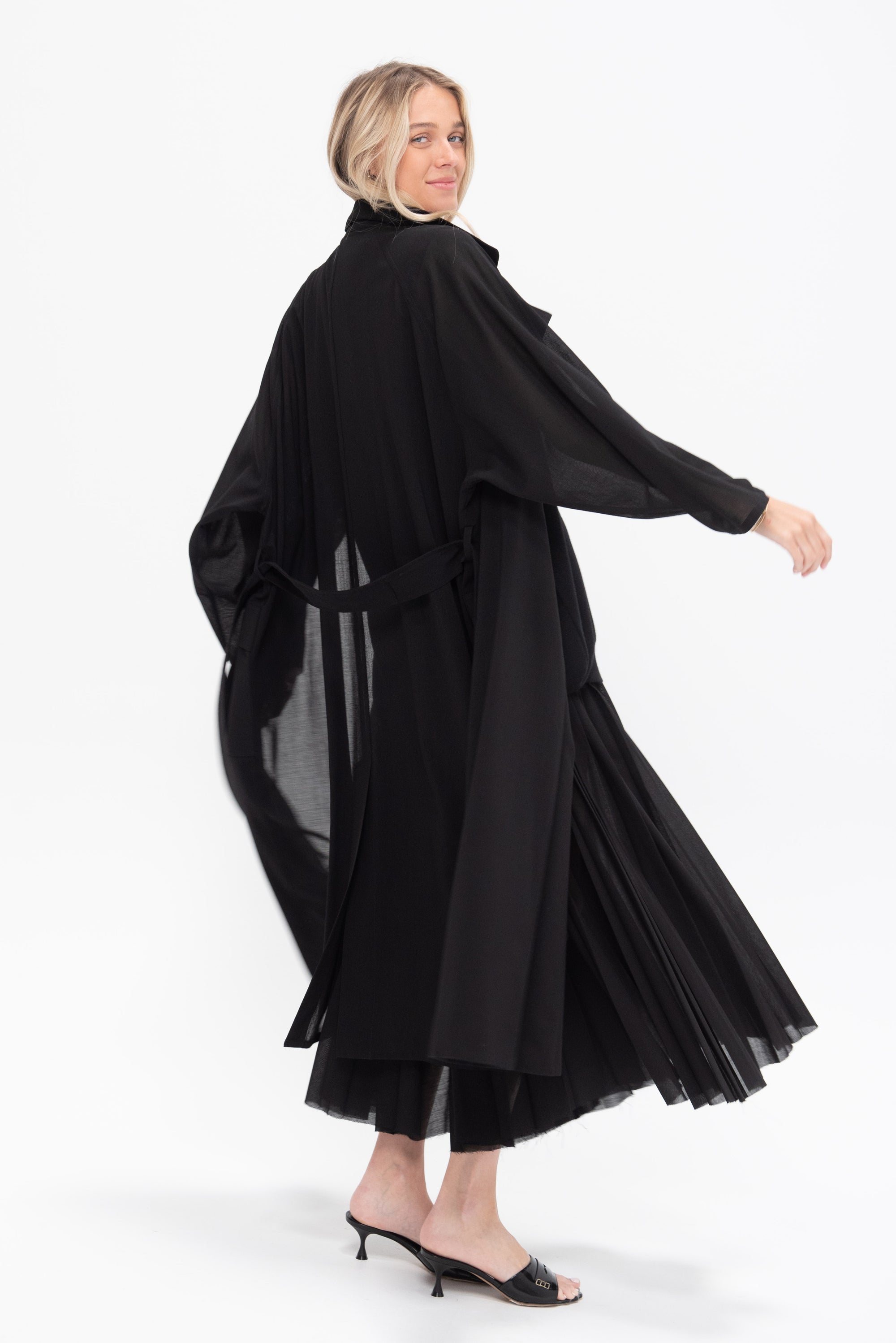 Oversized Trench Coat, Black
