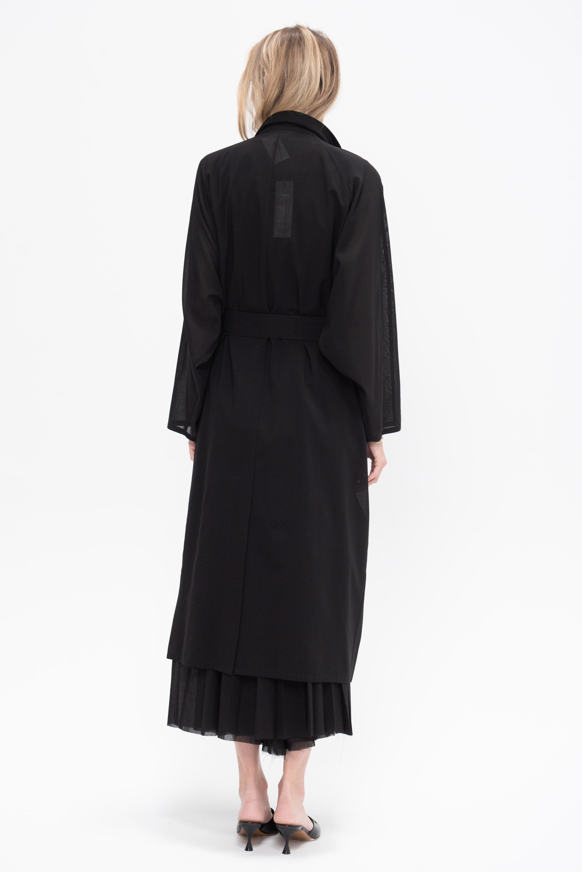 Oversized Trench Coat, Black