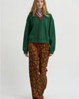 Layered V-Neck Sweatshirt