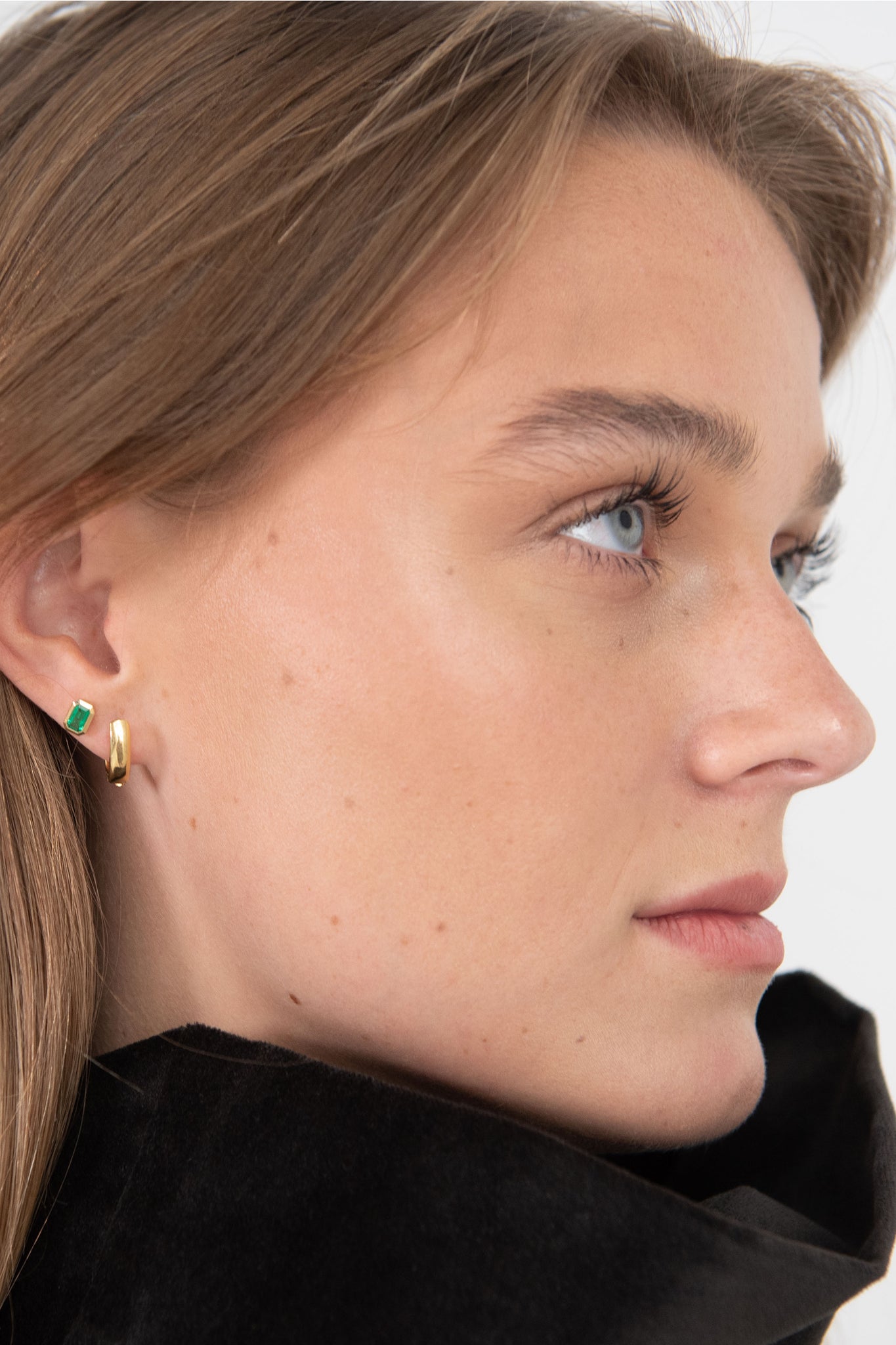 Rich Small Studs, Emerald