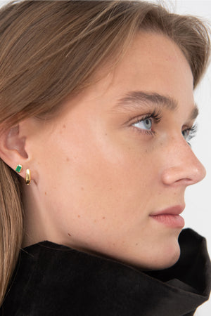 Rich Small Studs, Emerald