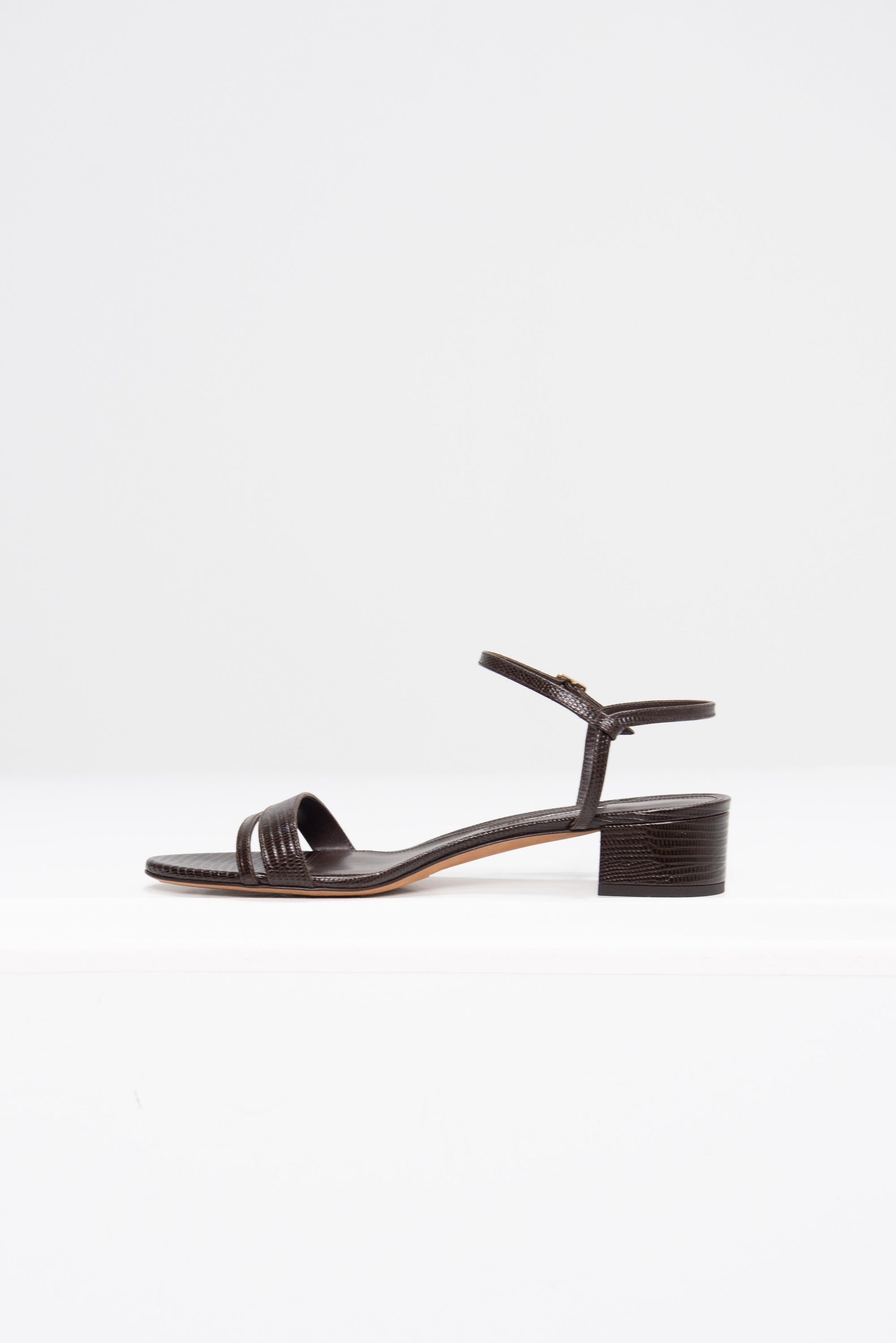Simple Block Heel, Lizard