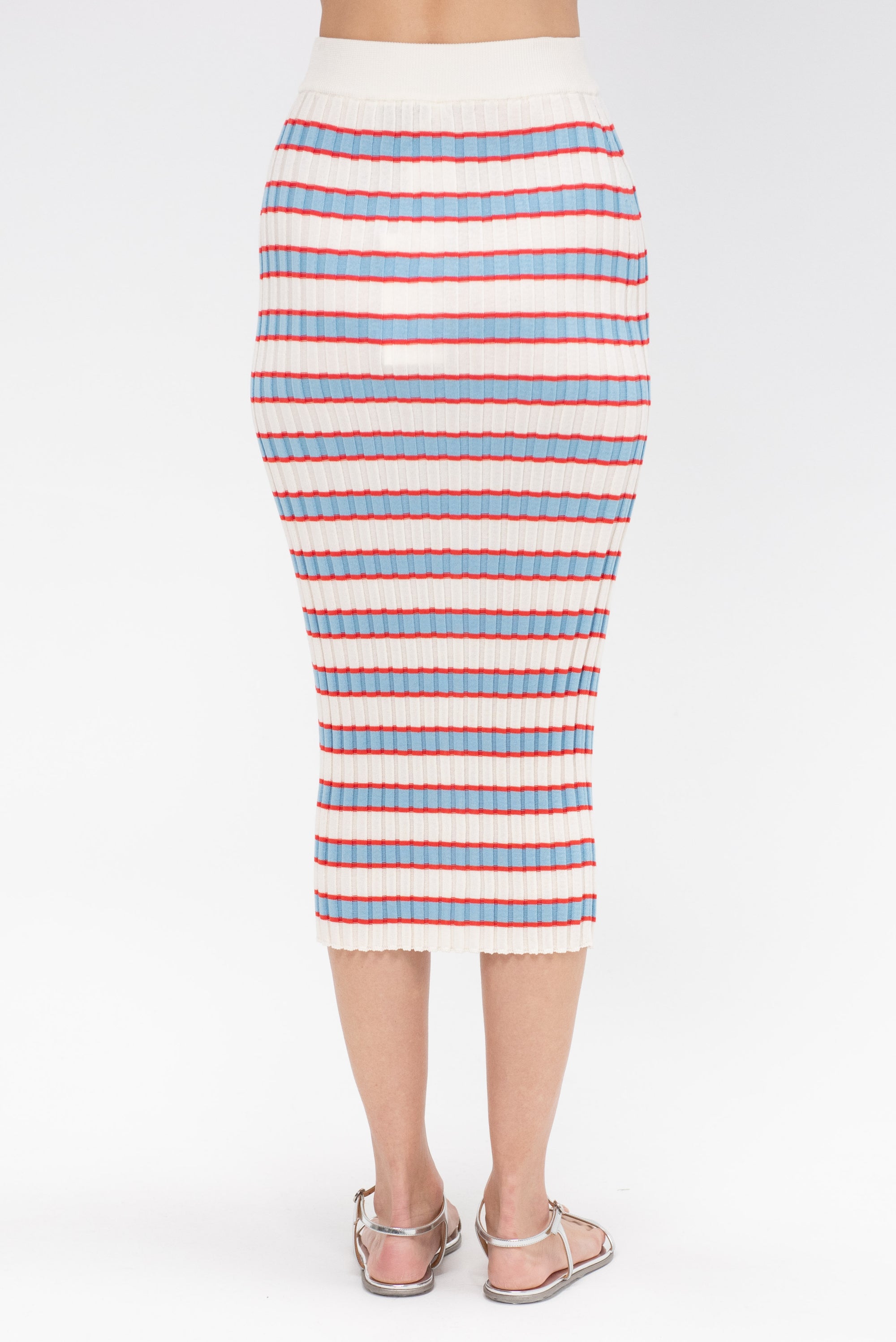 Darla Striped Ribbed Skirt