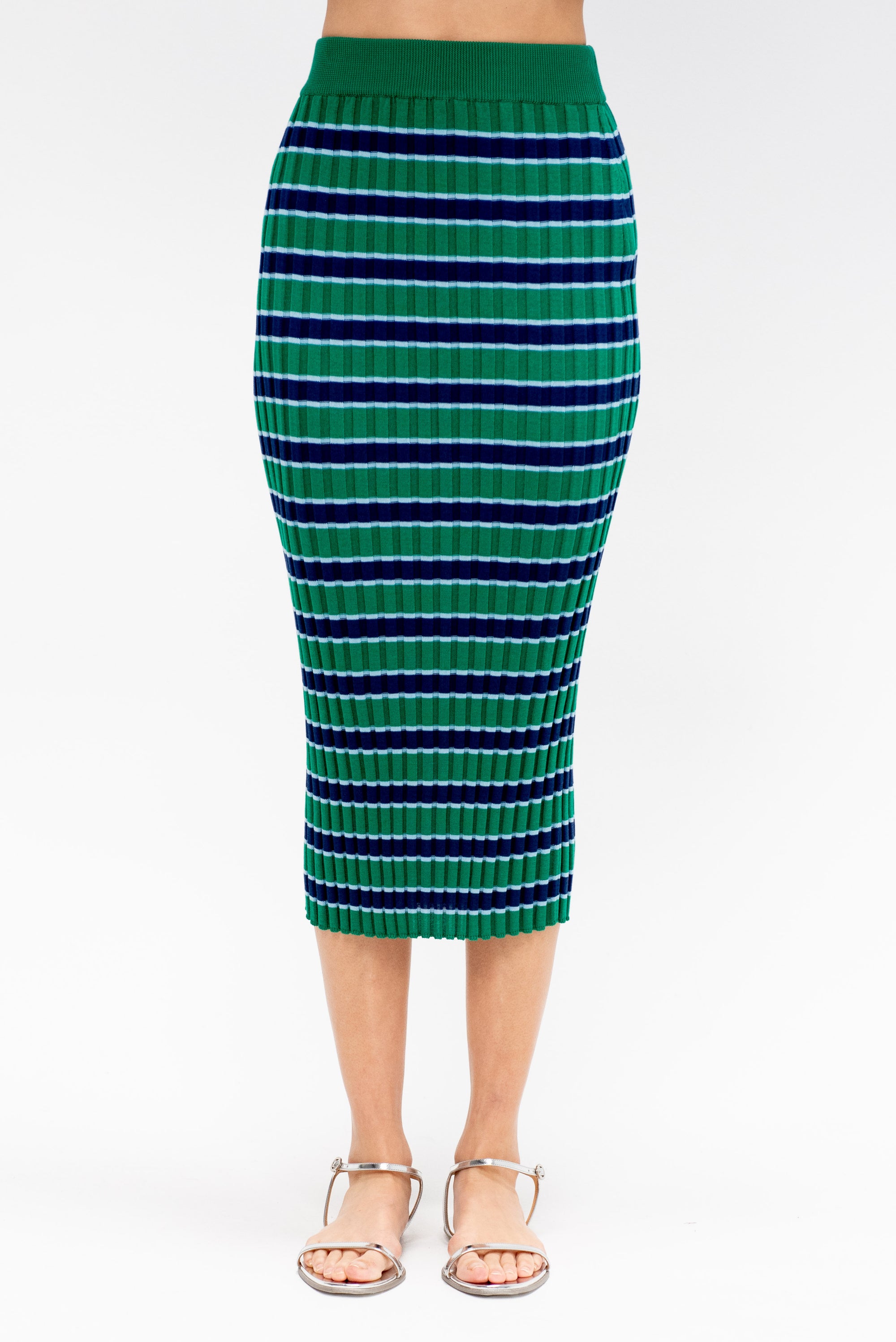 Darla Striped Ribbed Skirt