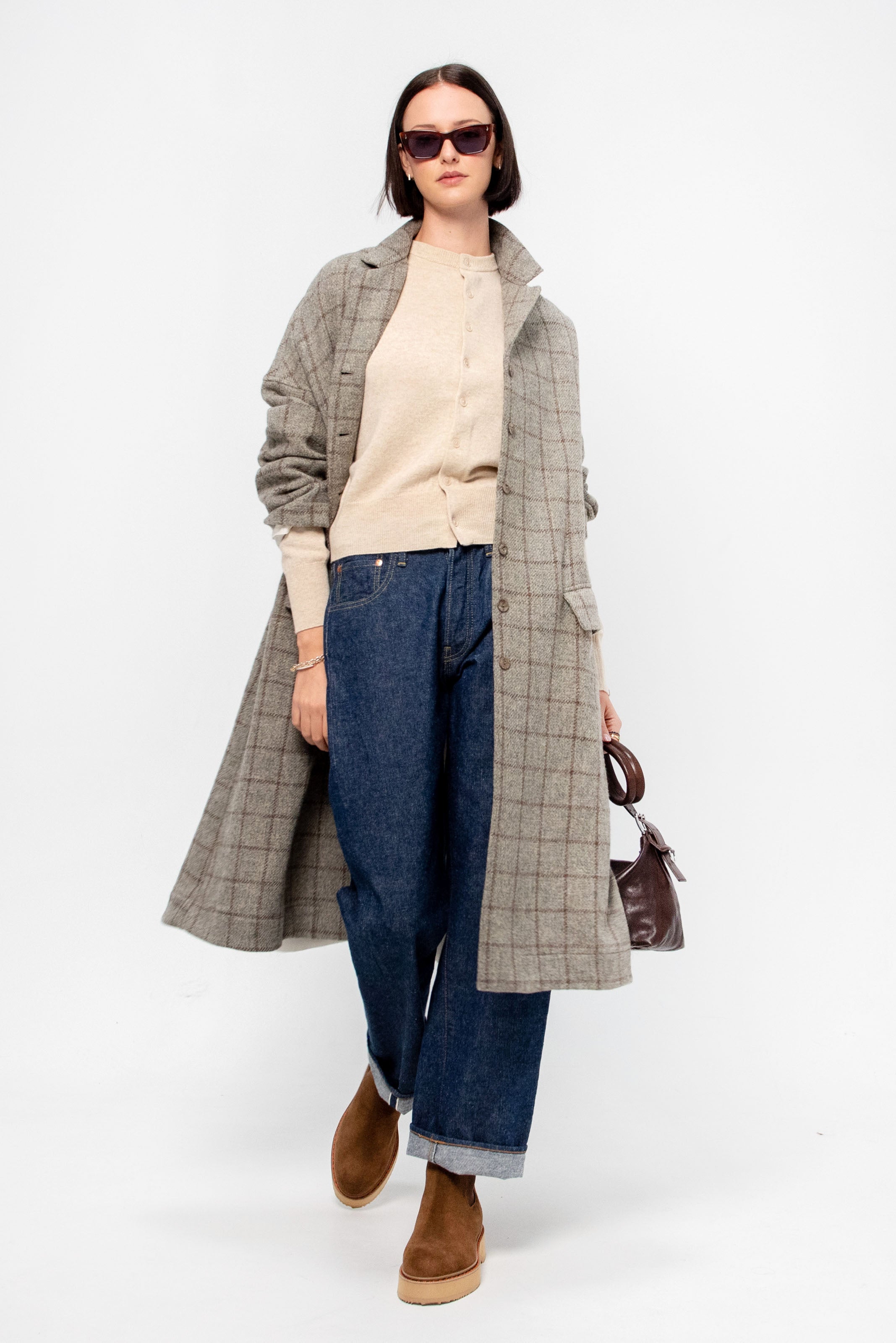 Extreme Cashmere N°300 Little 2, Latte – Kick Pleat