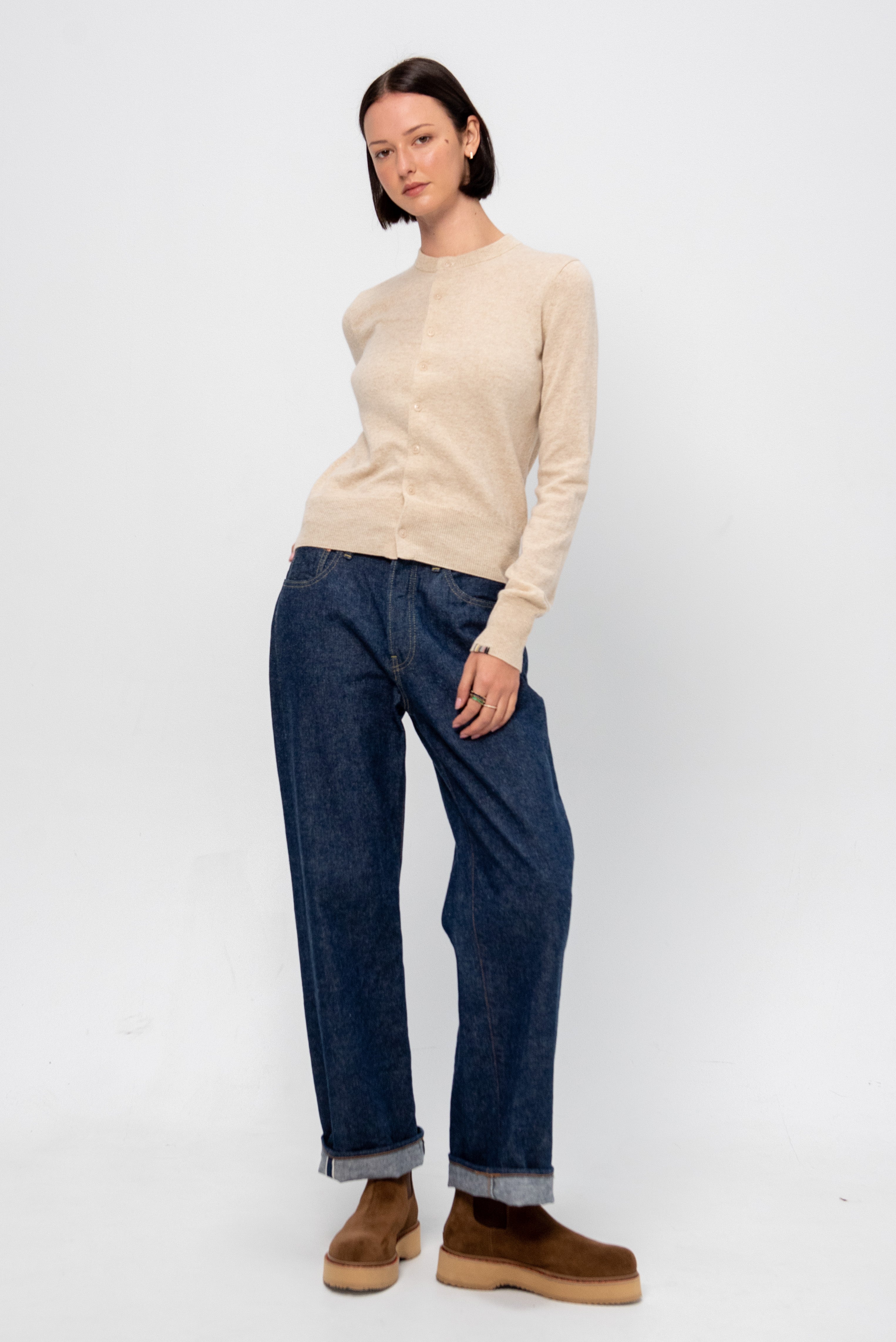Extreme Cashmere N°300 Little 2, Latte – Kick Pleat