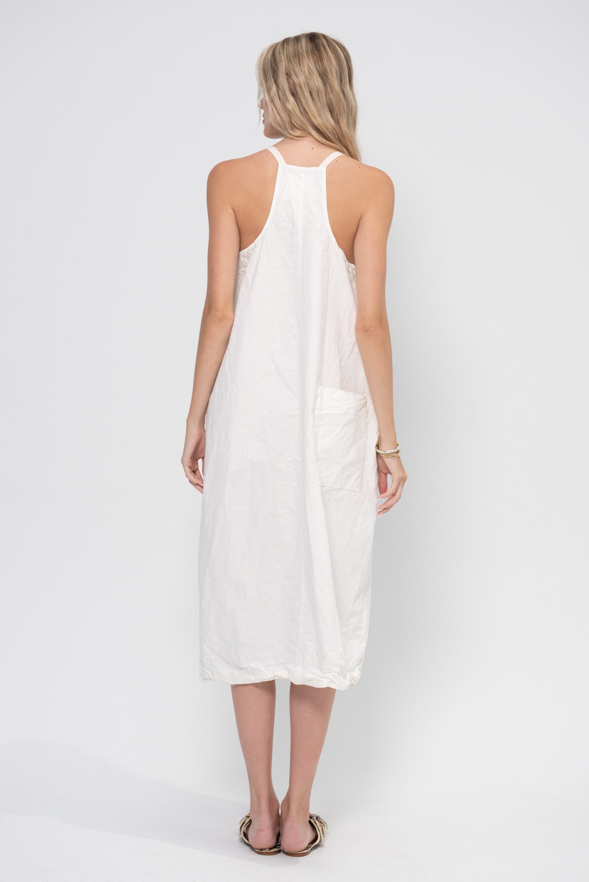 Salopette Dress, Milk