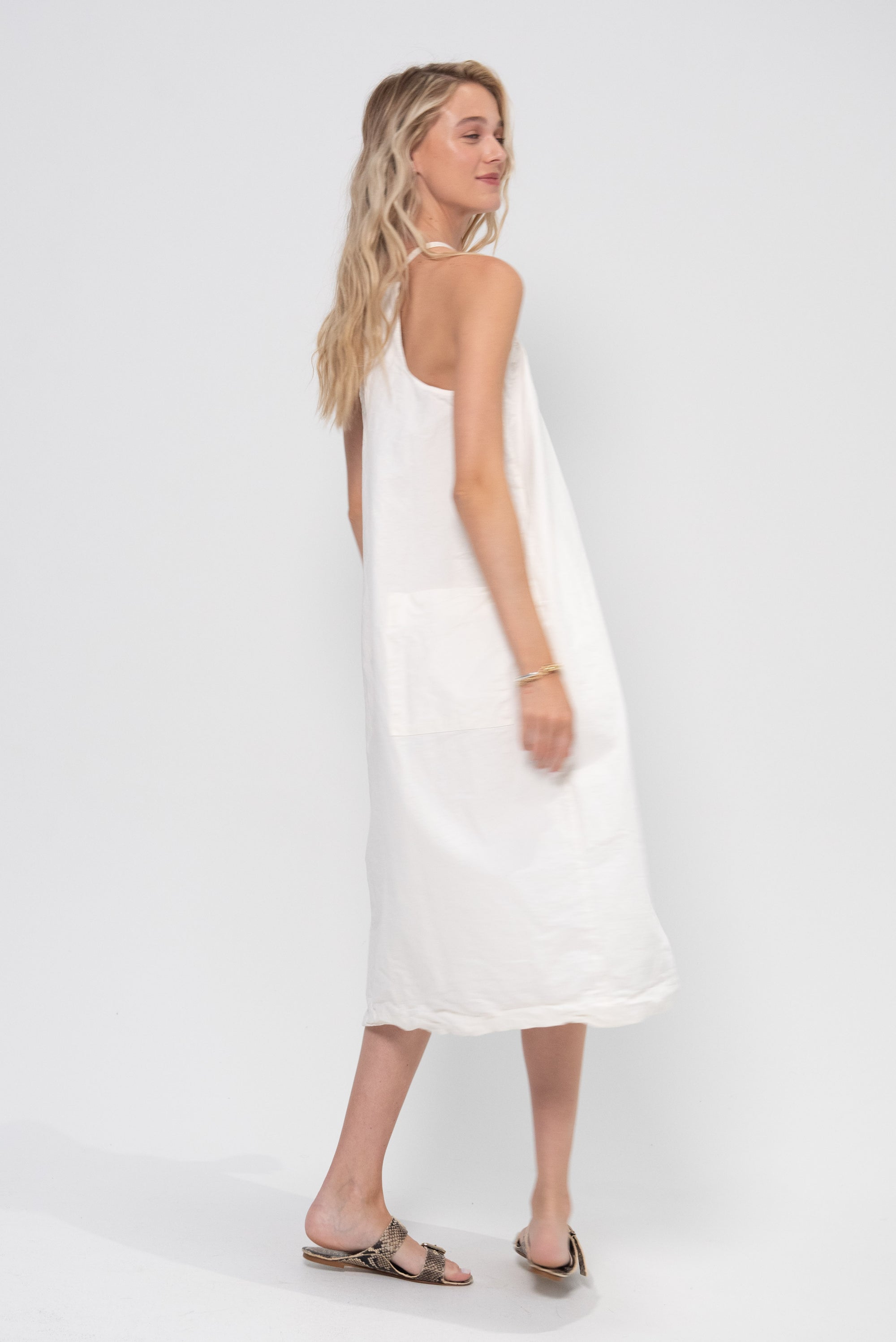 Salopette Dress, Milk