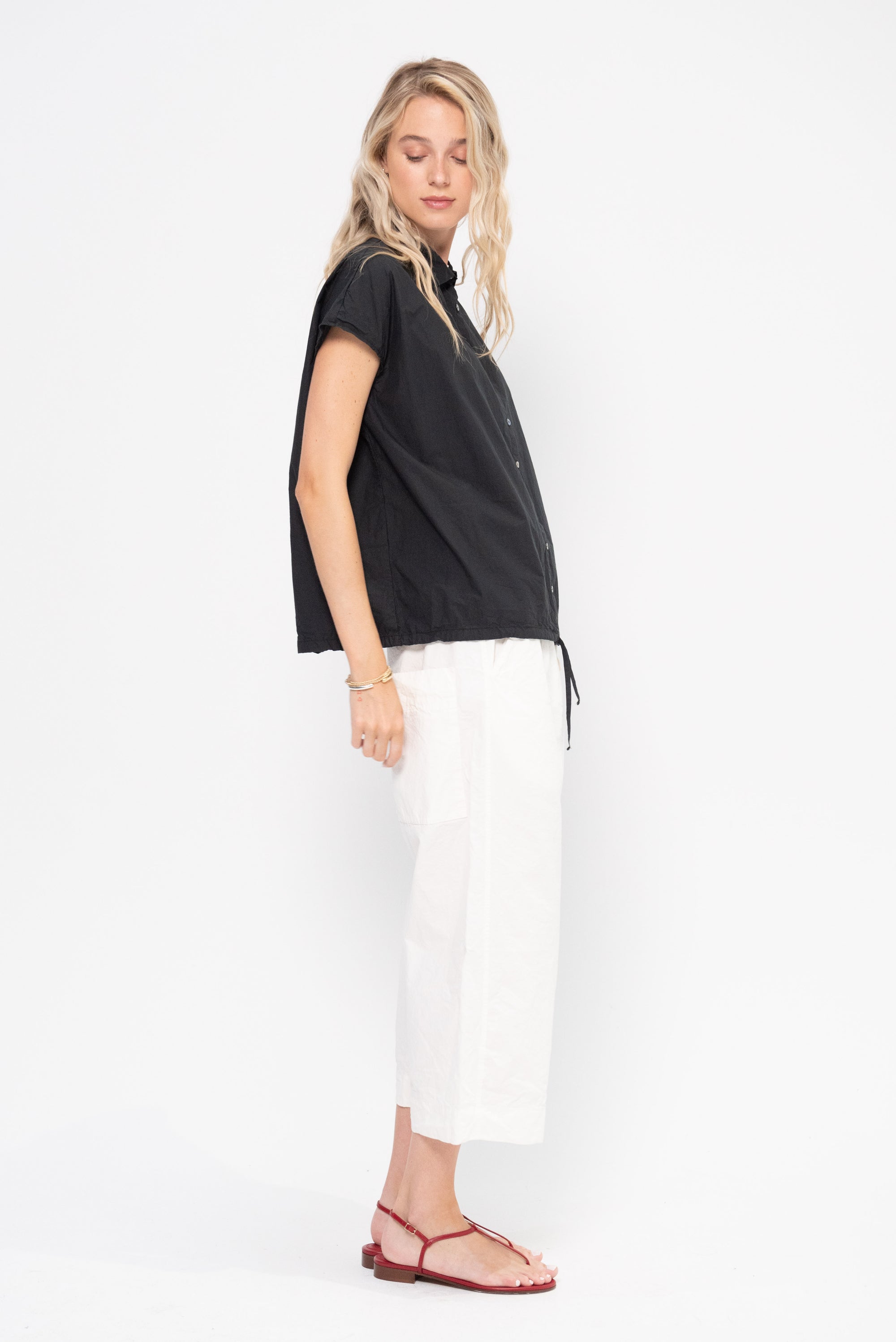 Short Sleeveless Shirt Tc, Black
