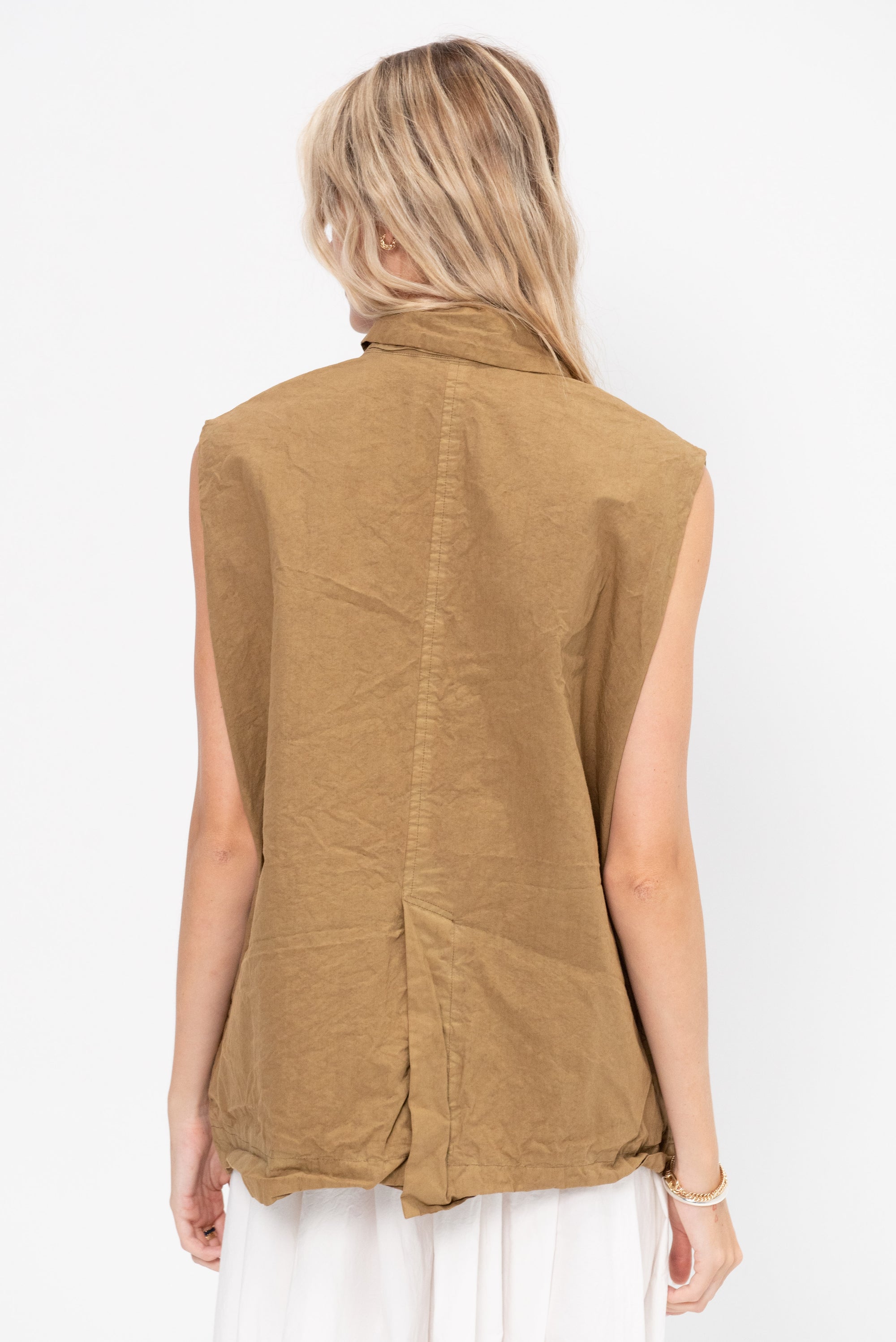 Sleeveless Big Blazer Cc, Gold