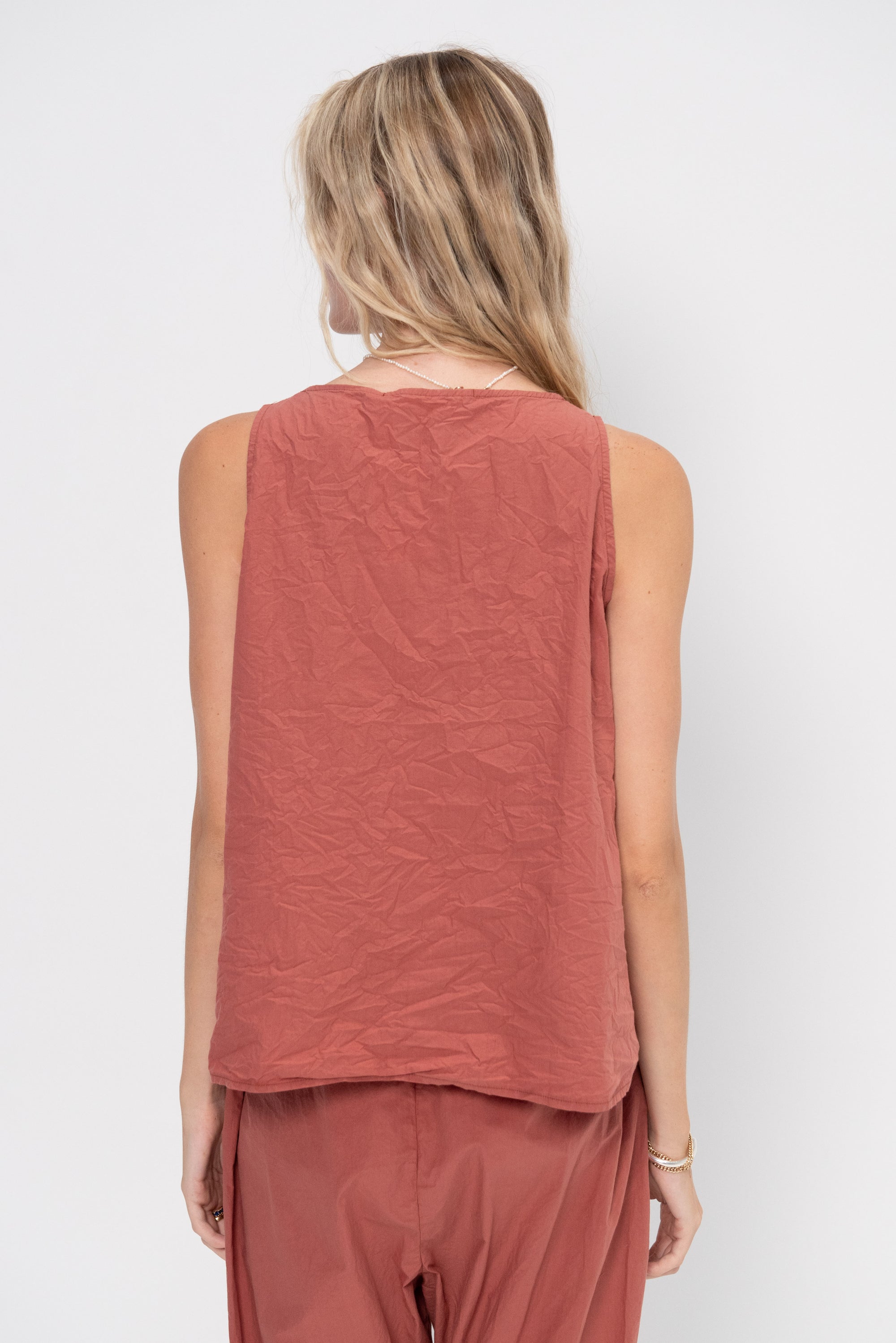 Sleeveless Top Tc, Coral