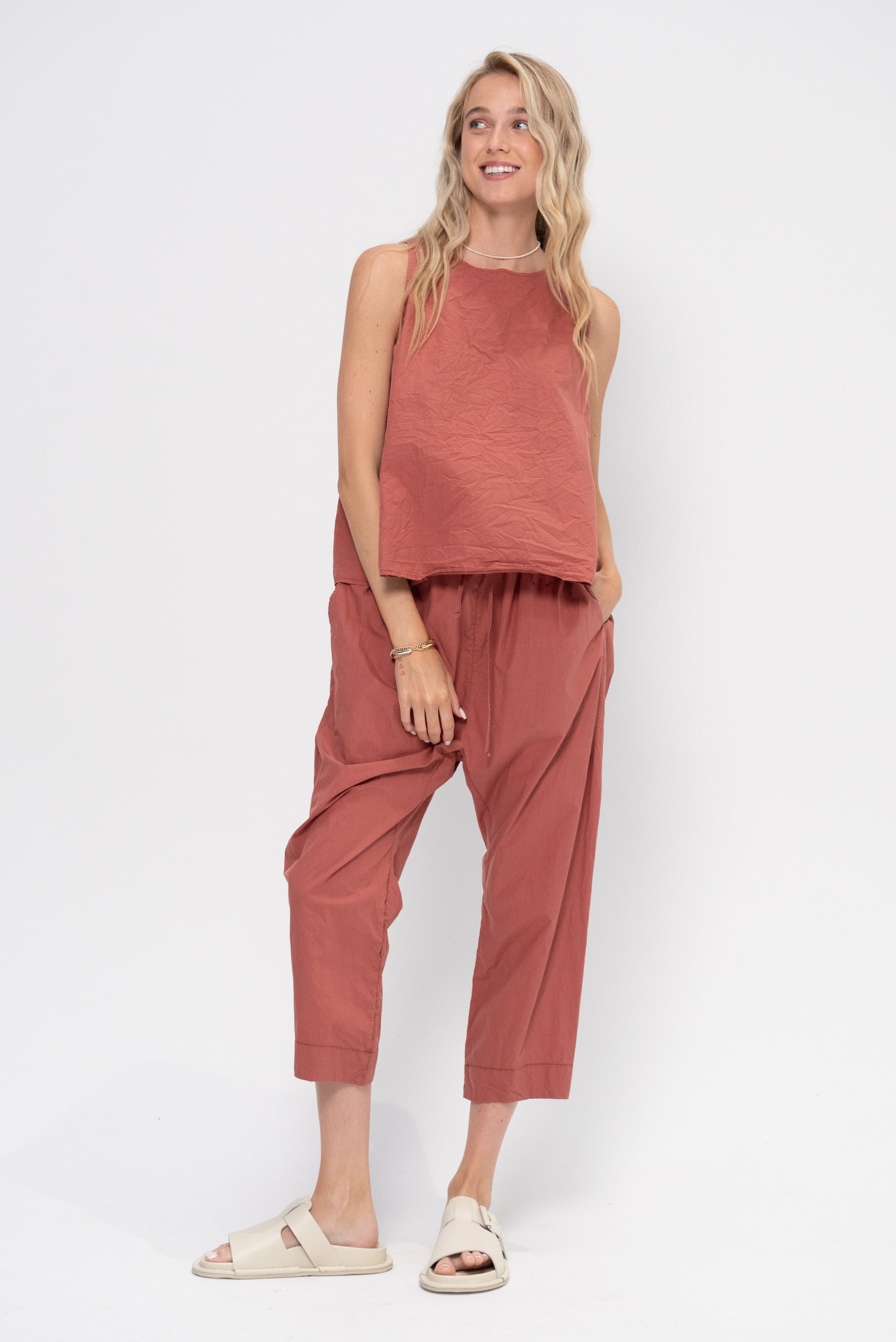 Sleeveless Top Tc, Coral