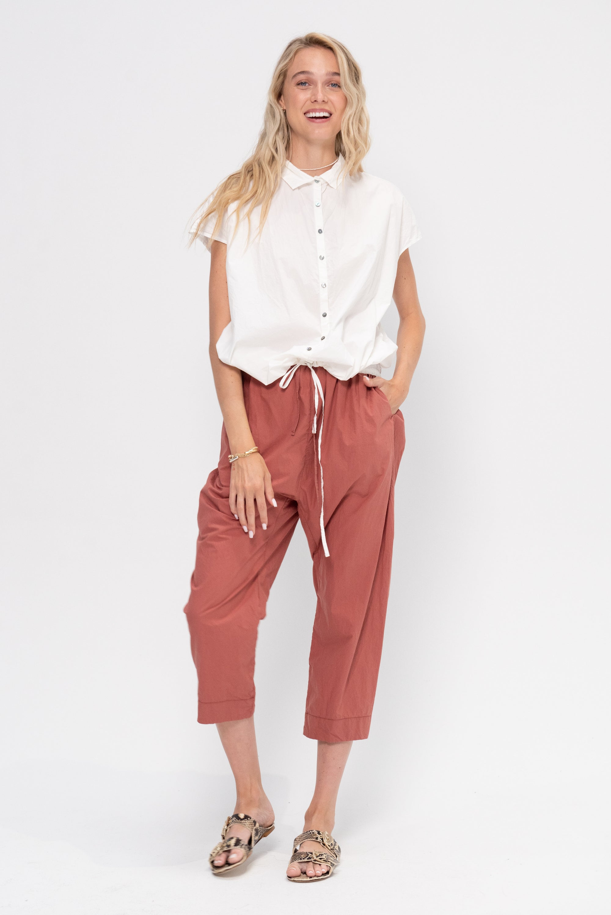 Short Sleeveless Shirt Tc, Milk