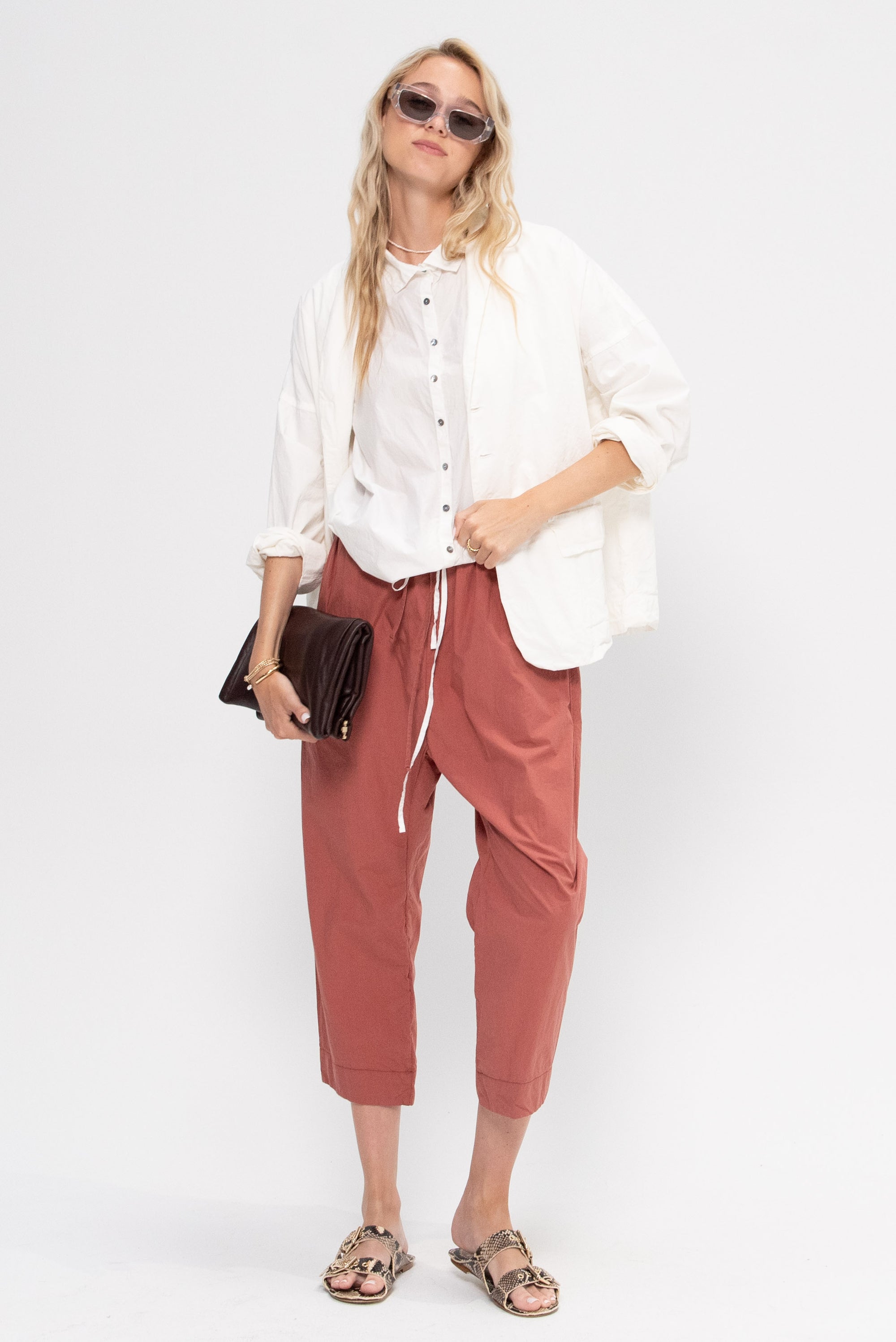 Short Sleeveless Shirt Tc, Milk