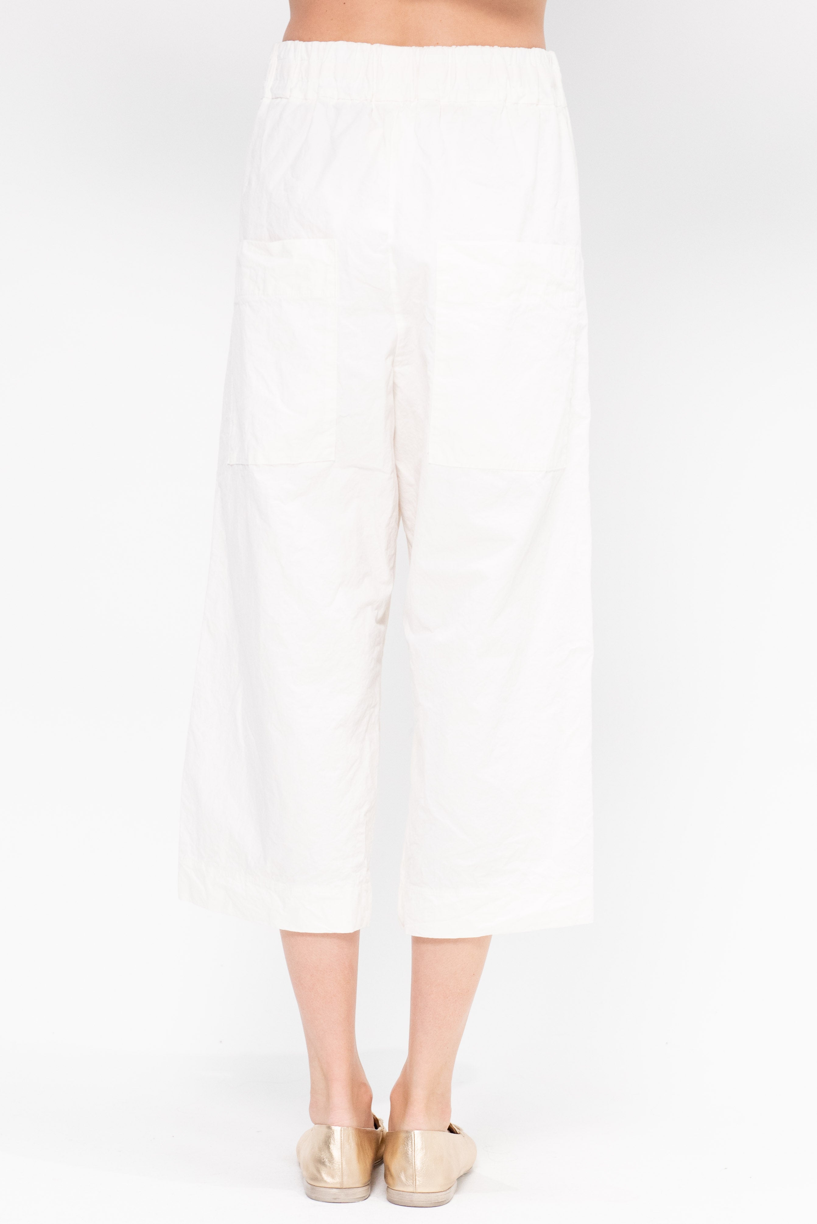 Album di Famiglia Wide & Short Trousers Cc, Milk – Kick Pleat