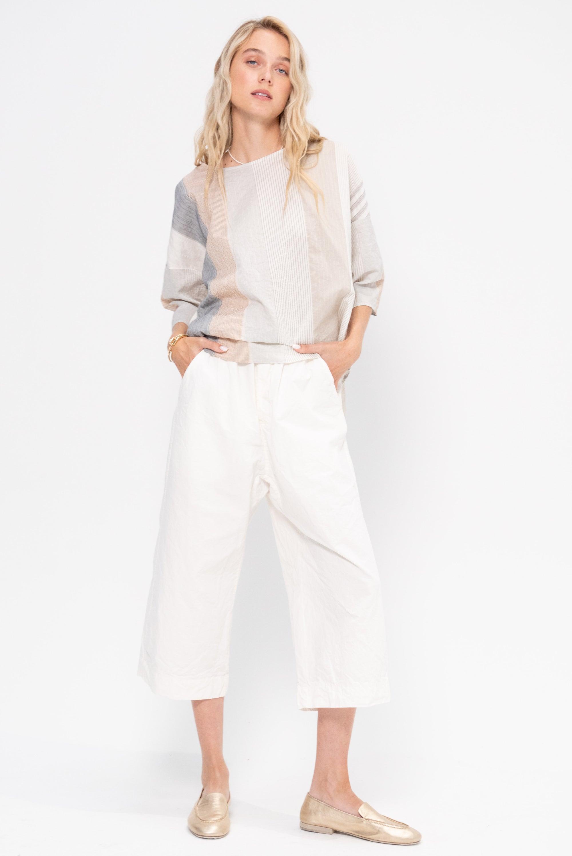 Wide &amp; Short Trousers Cc, Milk