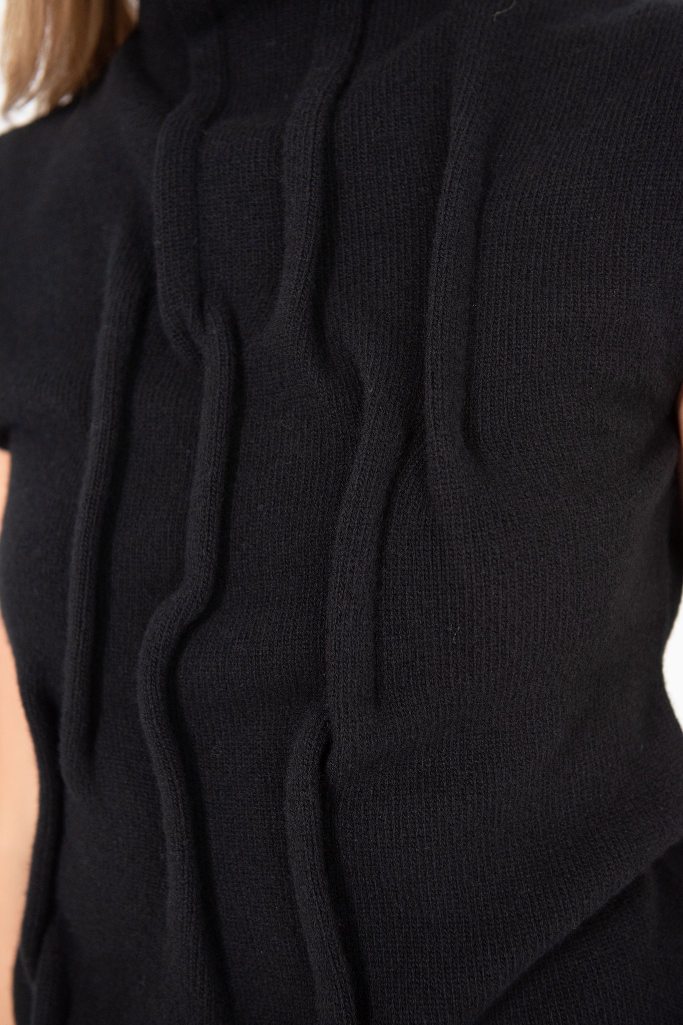 GAUCHERE - Knit Top, Black