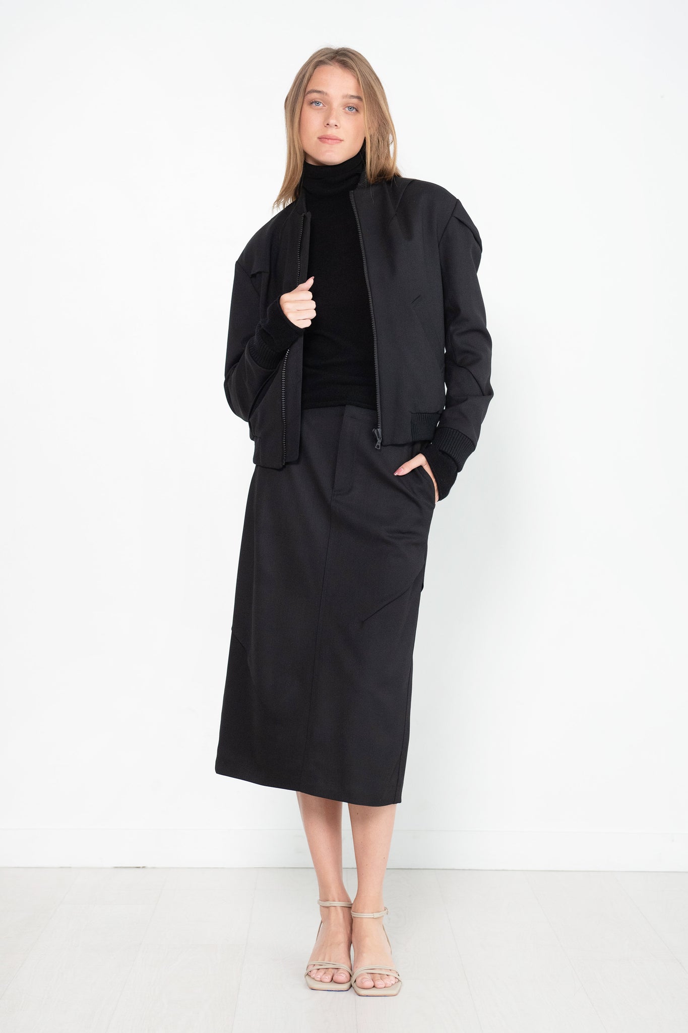 GAUCHERE - Knit Top, Black