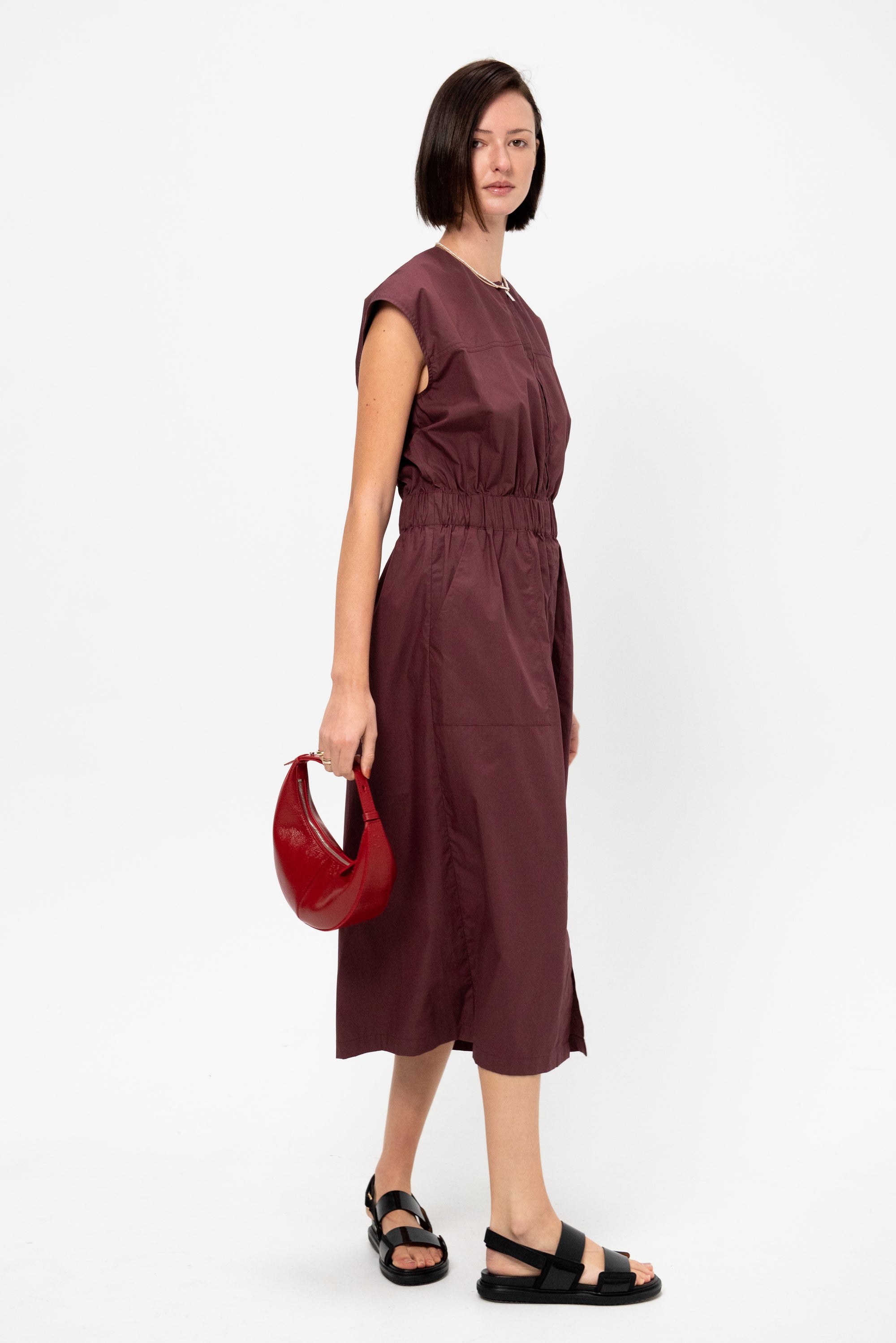 Structural Dress, Cherry Red