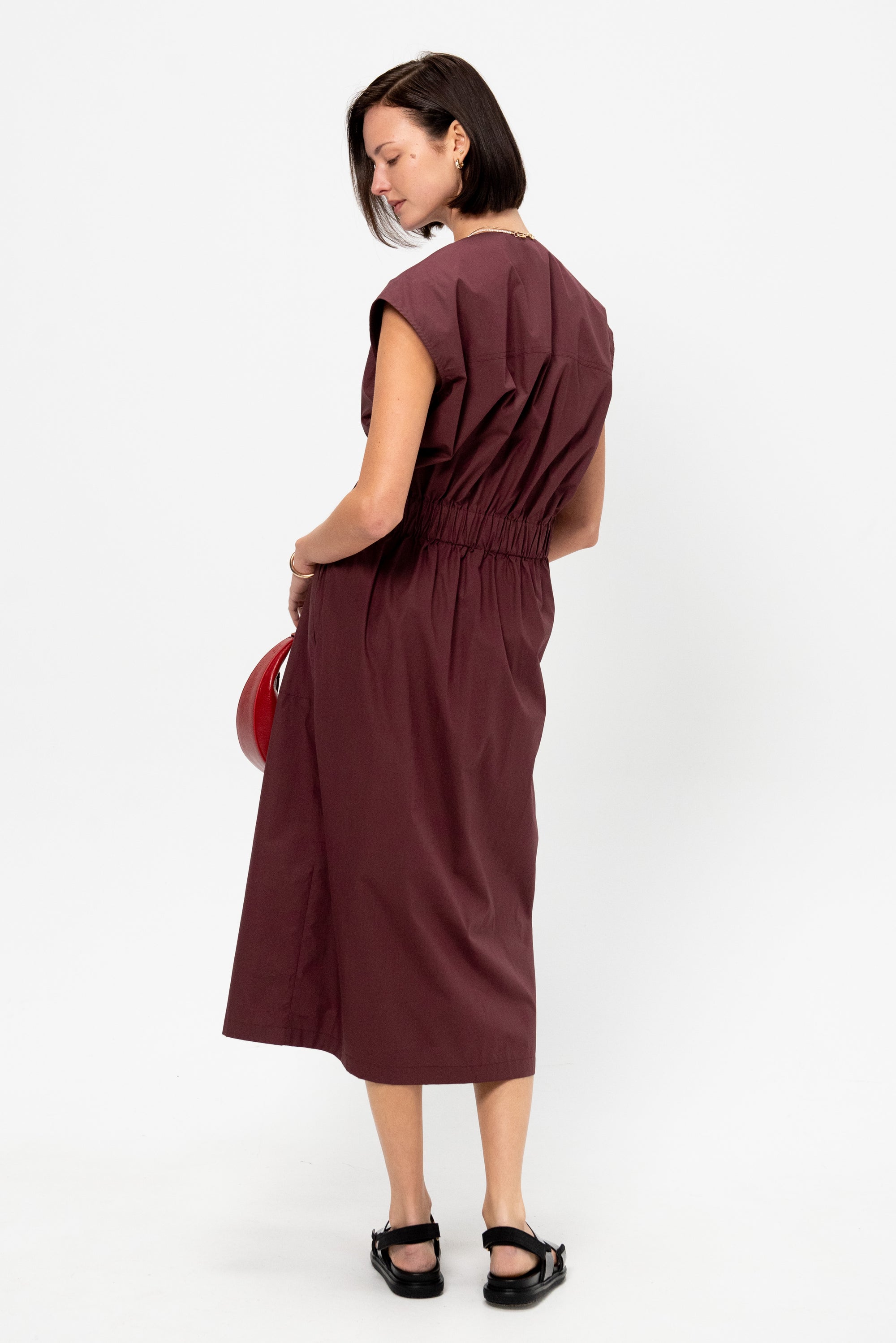 Structural Dress, Cherry Red