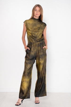 GAUCHERE - Top, Cold-Wash Green