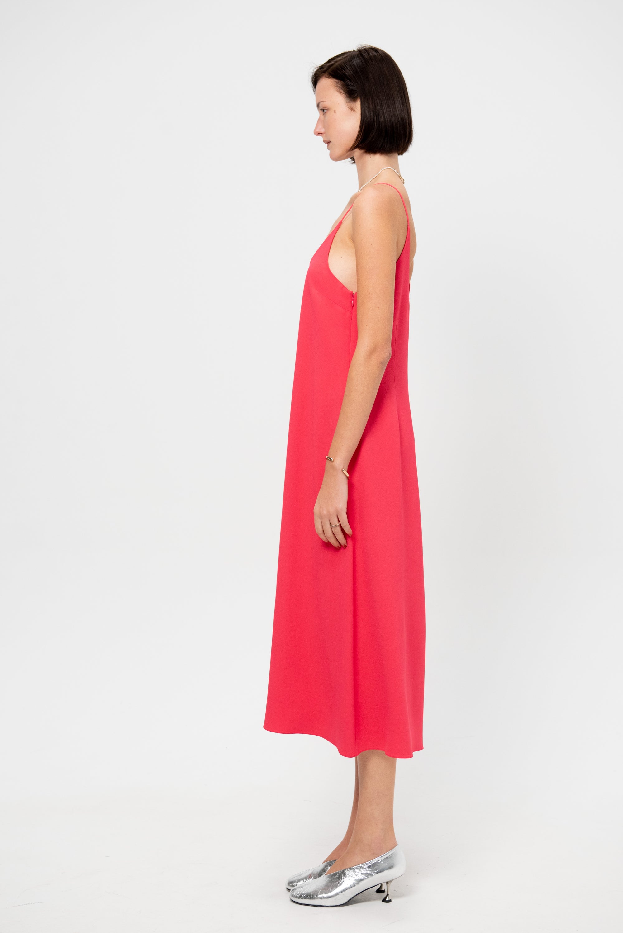 hot pink spaghetti dress Women's Blossom Elegance Maxi Dress, Pink