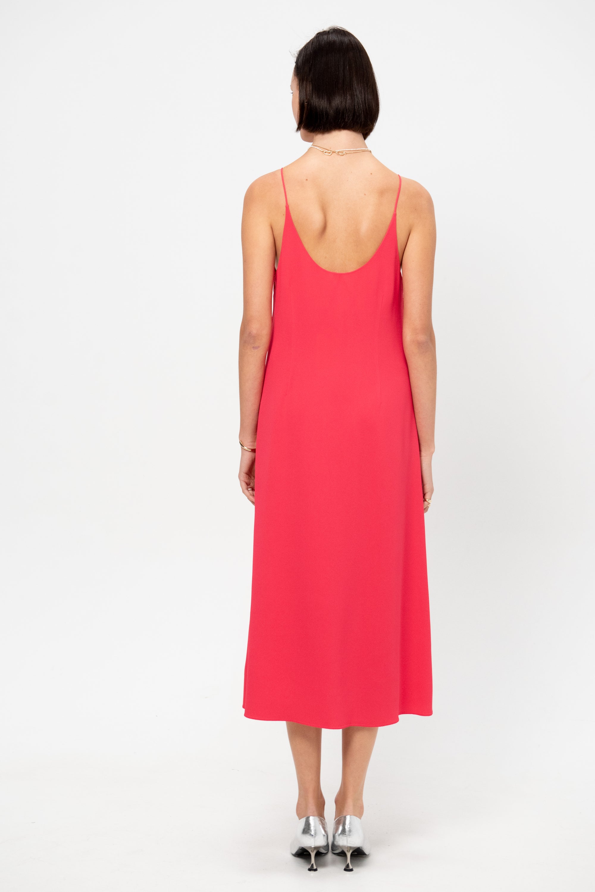 Gauchere Spaghetti Strap Dress, Hot Pink 38 Gauchere Spaghetti Strap Dress, Hot Pink 38