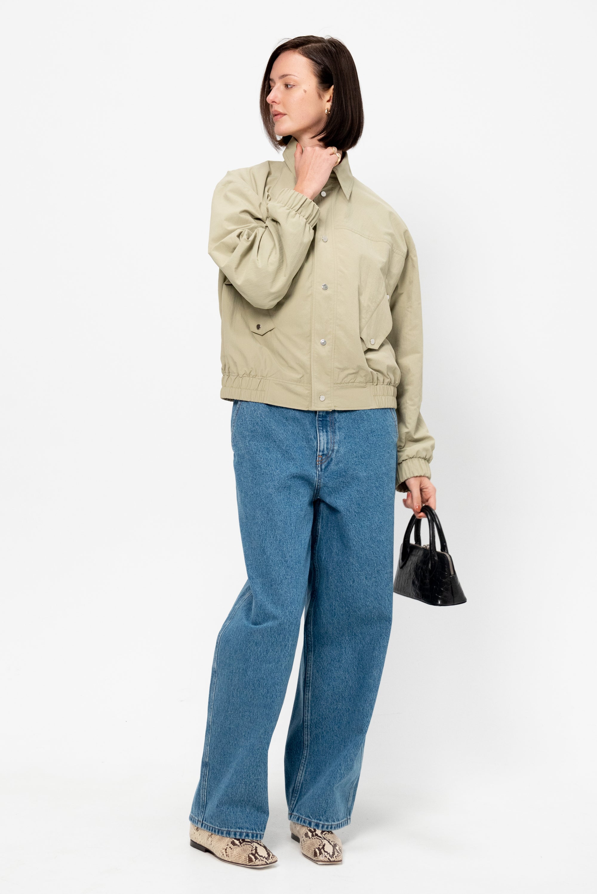 Bomber Jacket, Sage Green