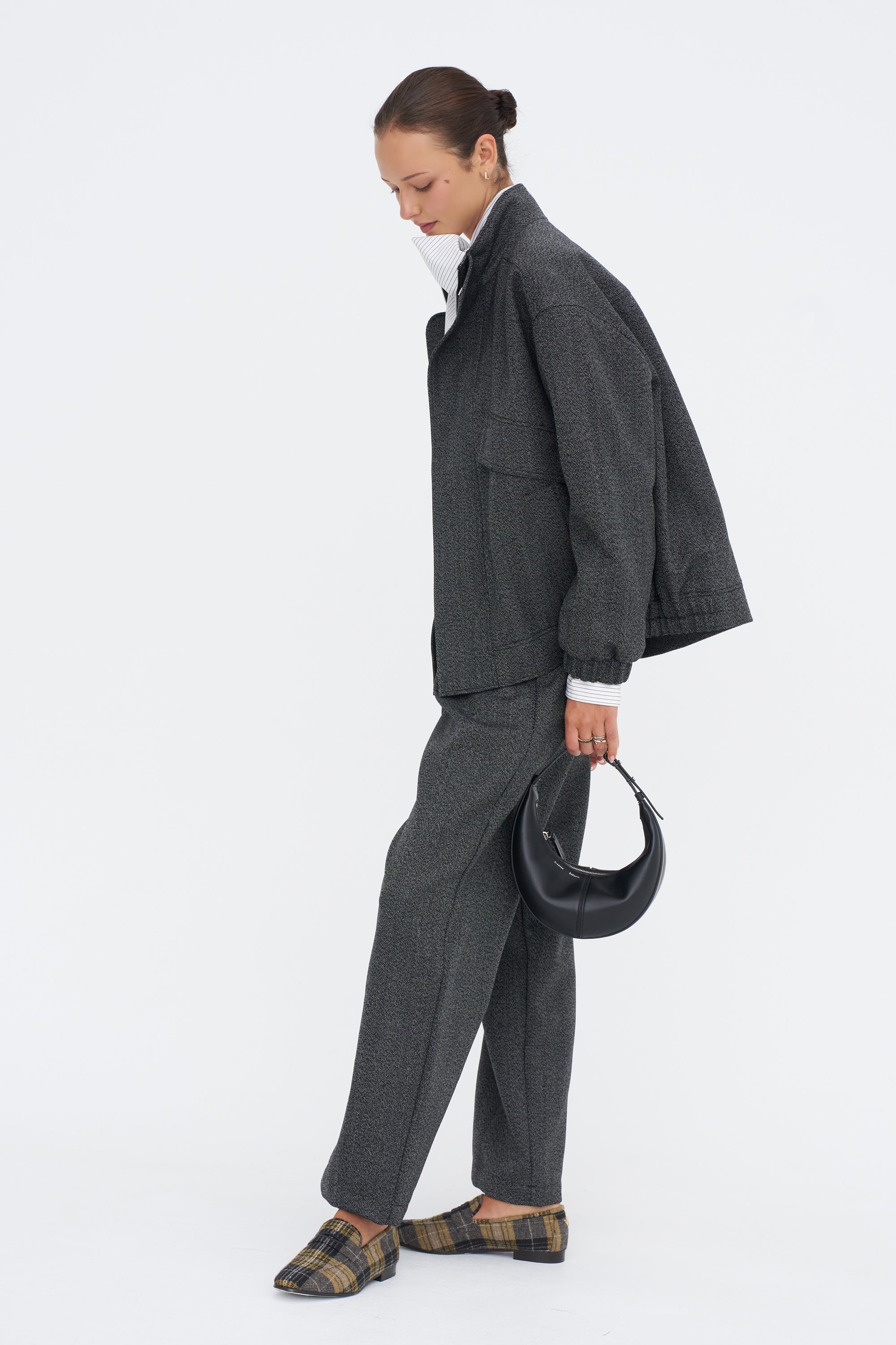 Bomber Jacket, Black Chine