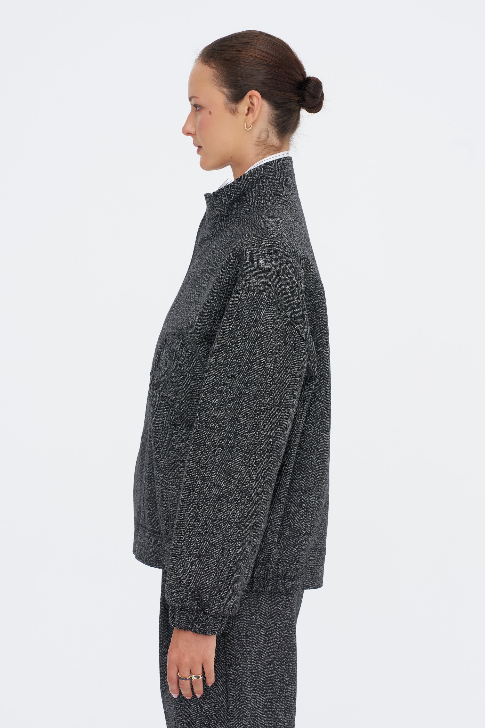 Bomber Jacket, Black Chine