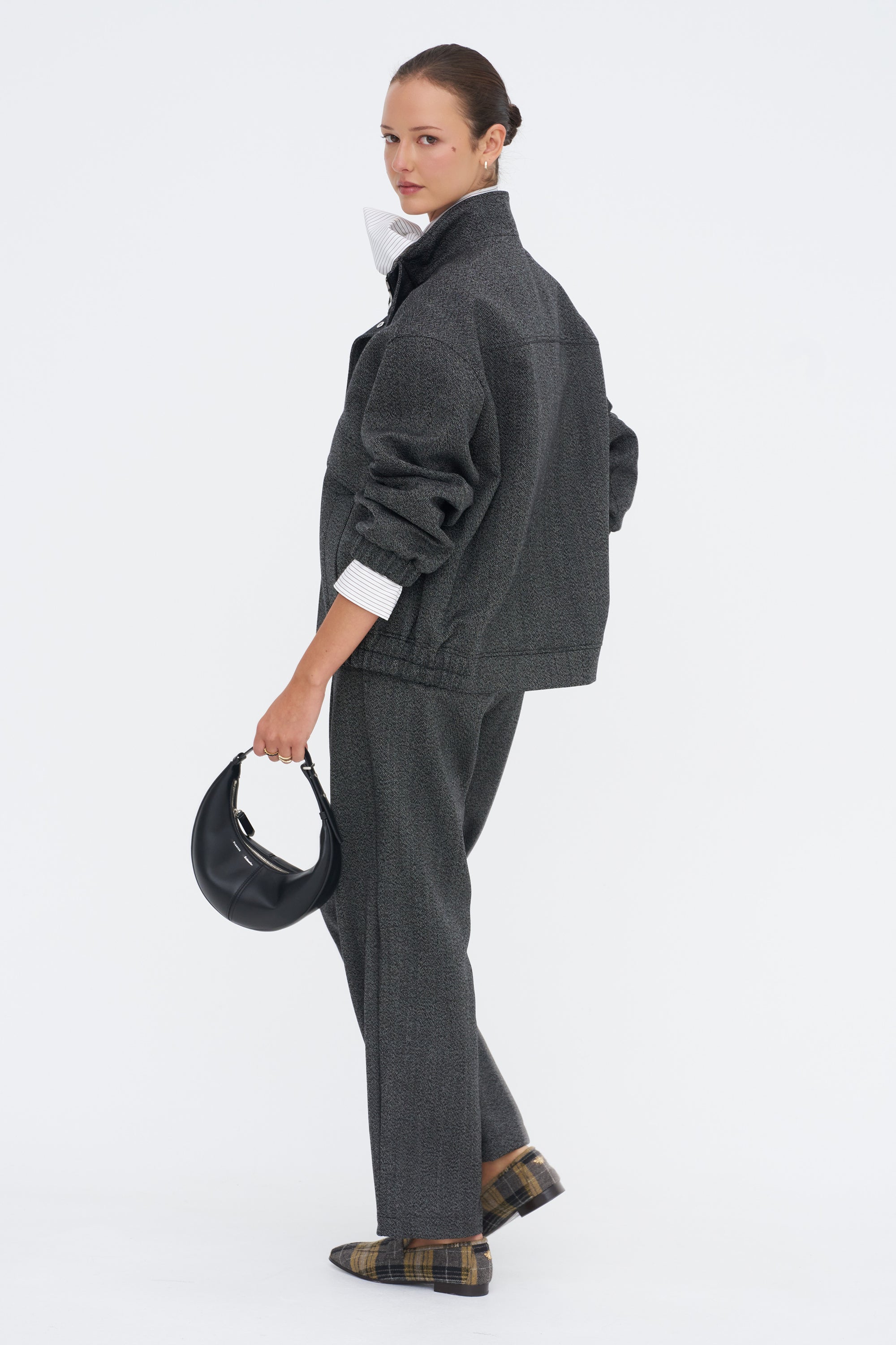Bomber Jacket, Black Chine