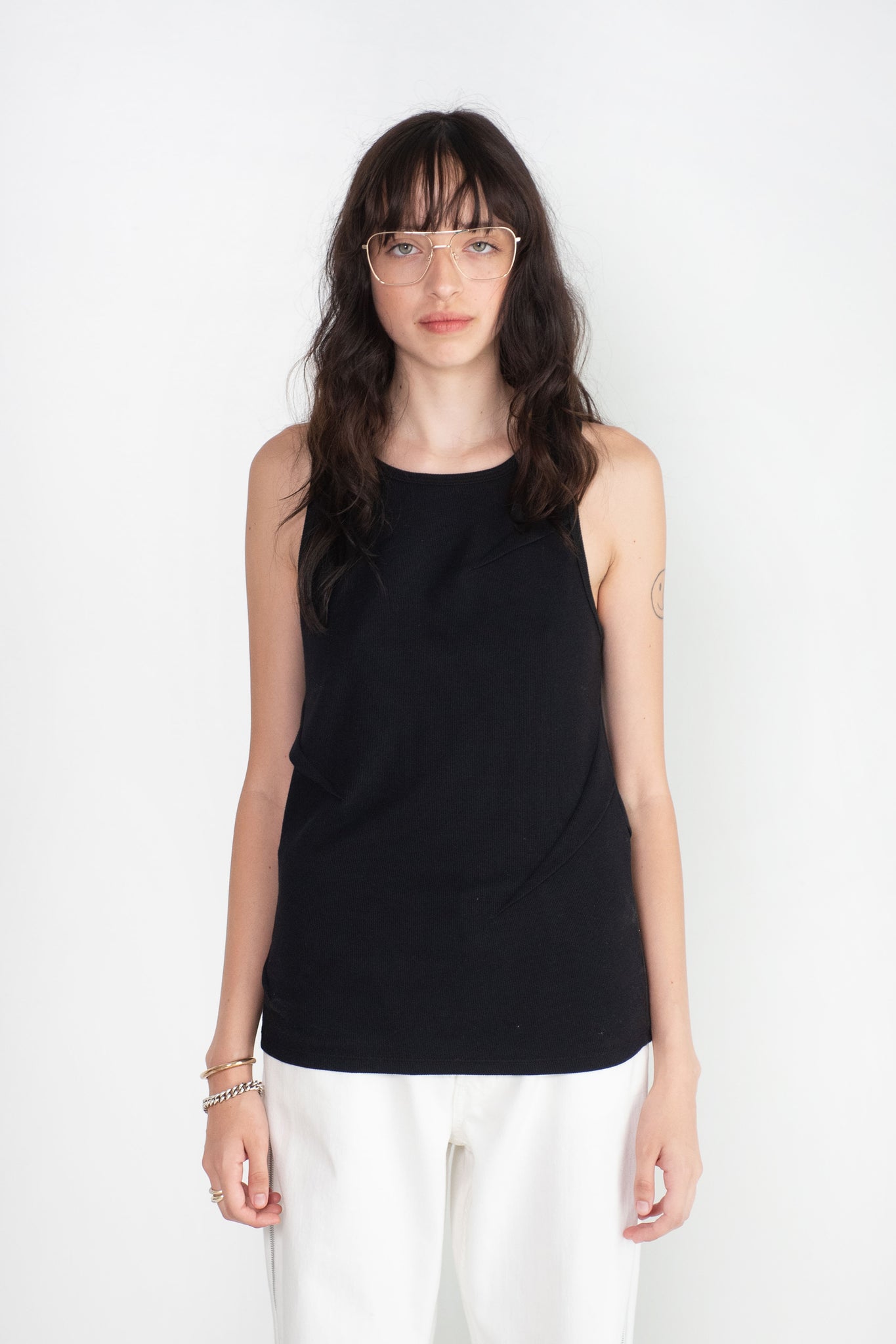 GAUCHERE - Jersey Tank, Black