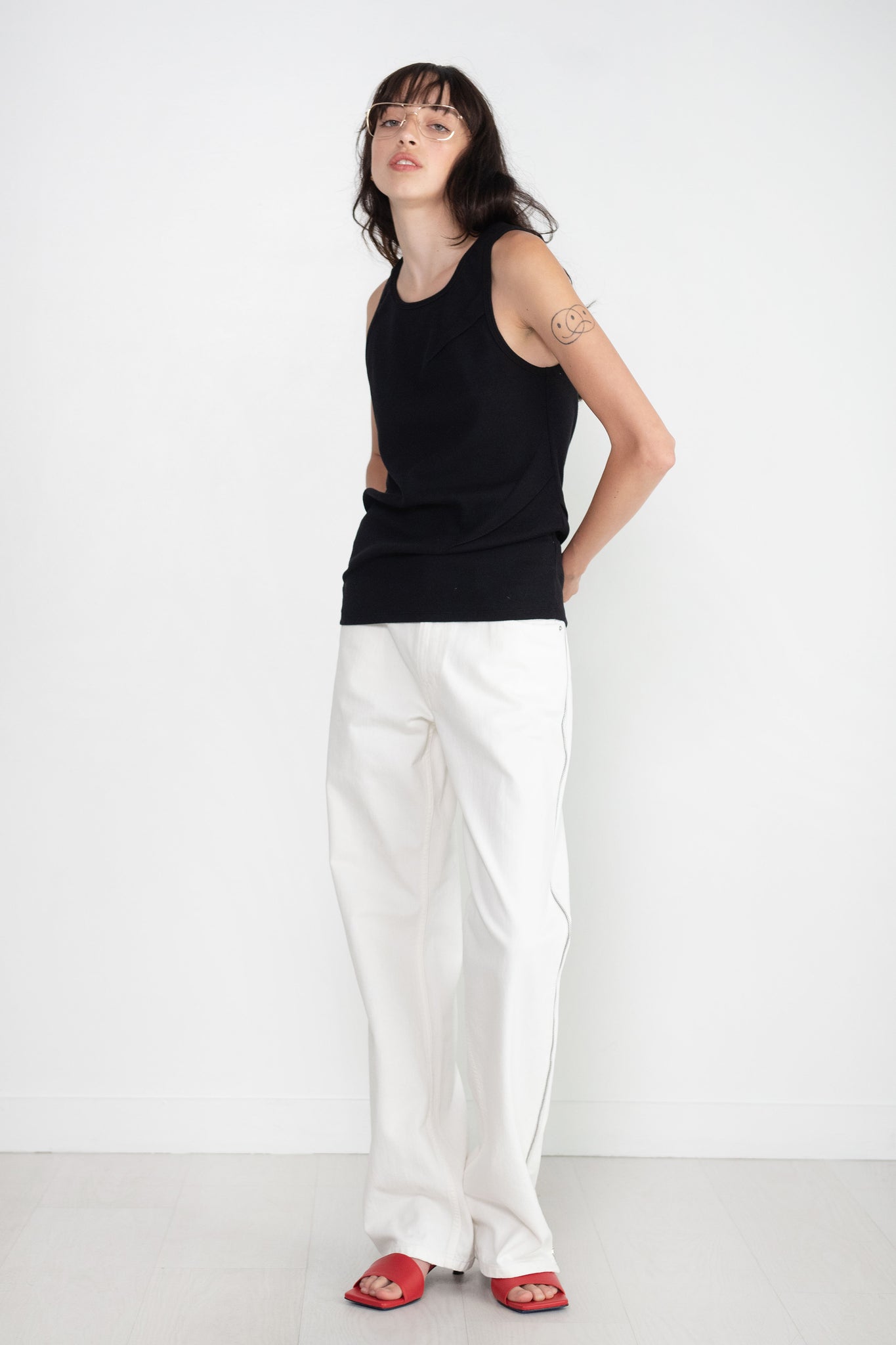 GAUCHERE - Jersey Tank, Black