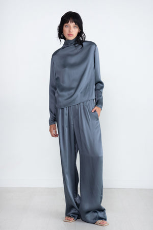 Gauchere - Long Sleeve Top, Steel Blue