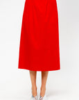 Straight Skirt, Red