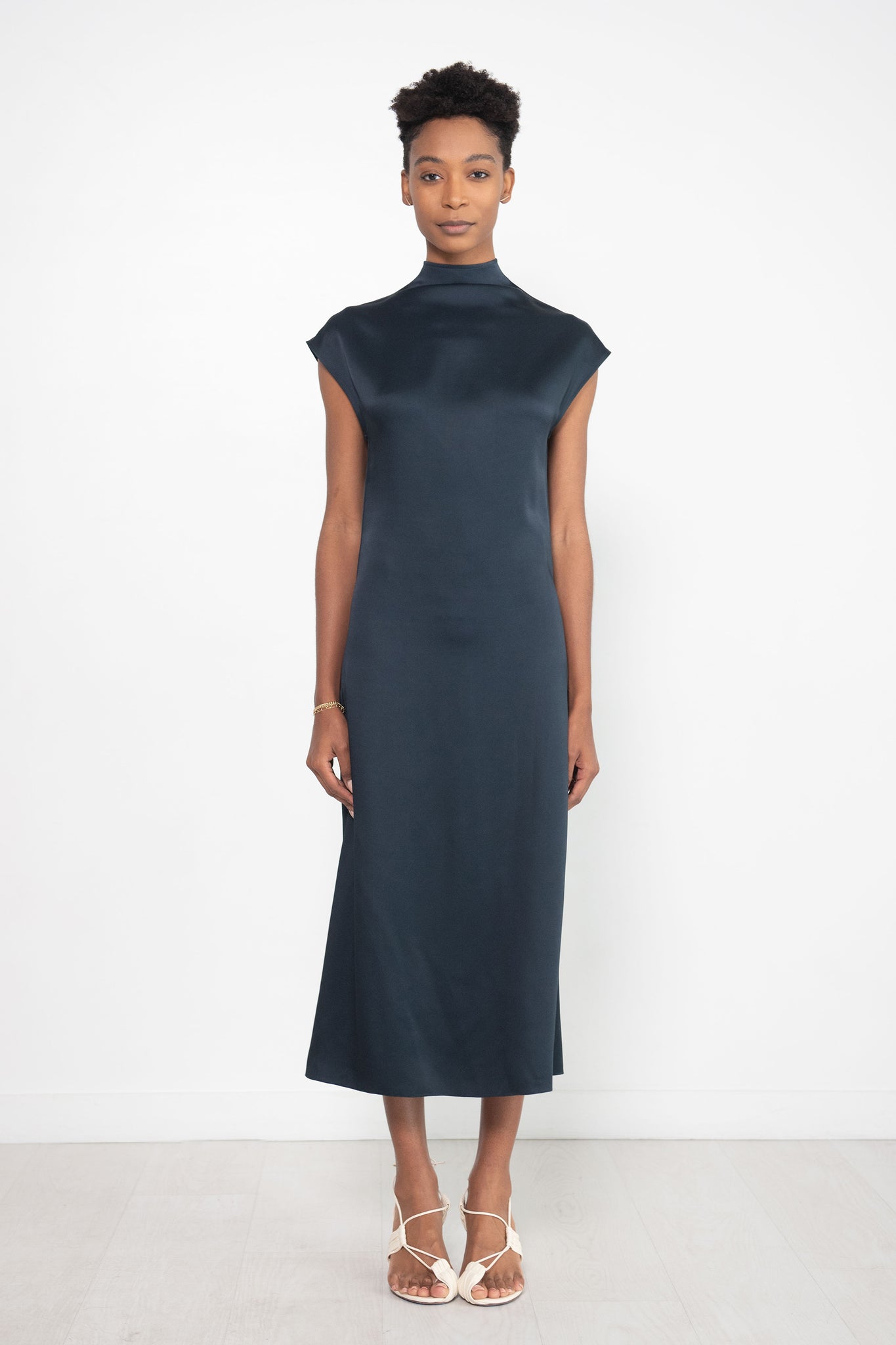 GAUCHERE - Satin Dress, Midnight